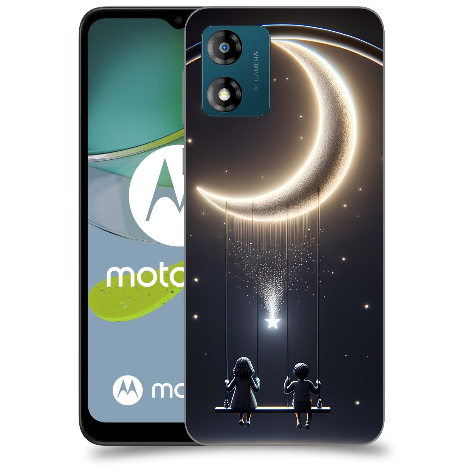 ACOVER Kryt na mobil Motorola Moto E13 - Love on the Moon 2