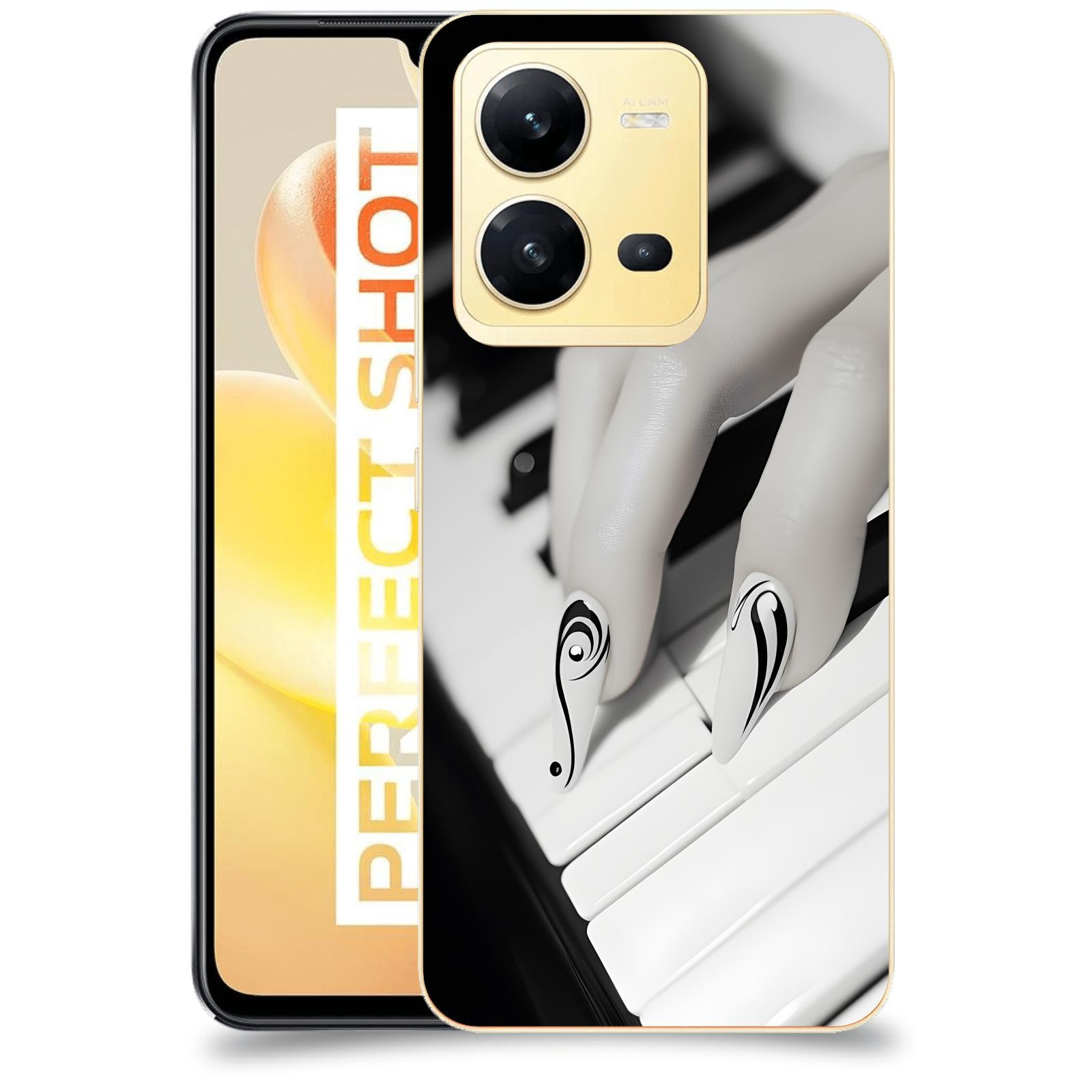 ACOVER Kryt na mobil Vivo X80 Lite - Piano