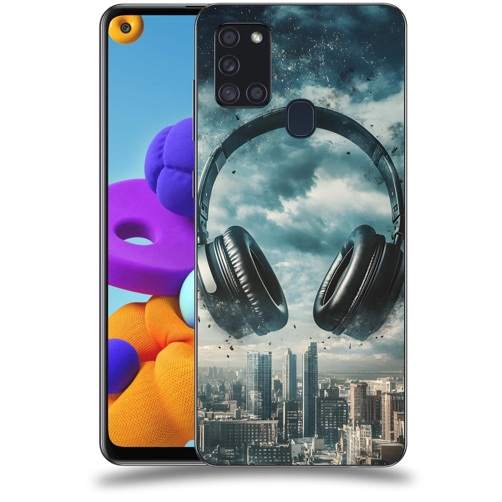 ACOVER Kryt na mobil Samsung Galaxy A21s - Sluchátka