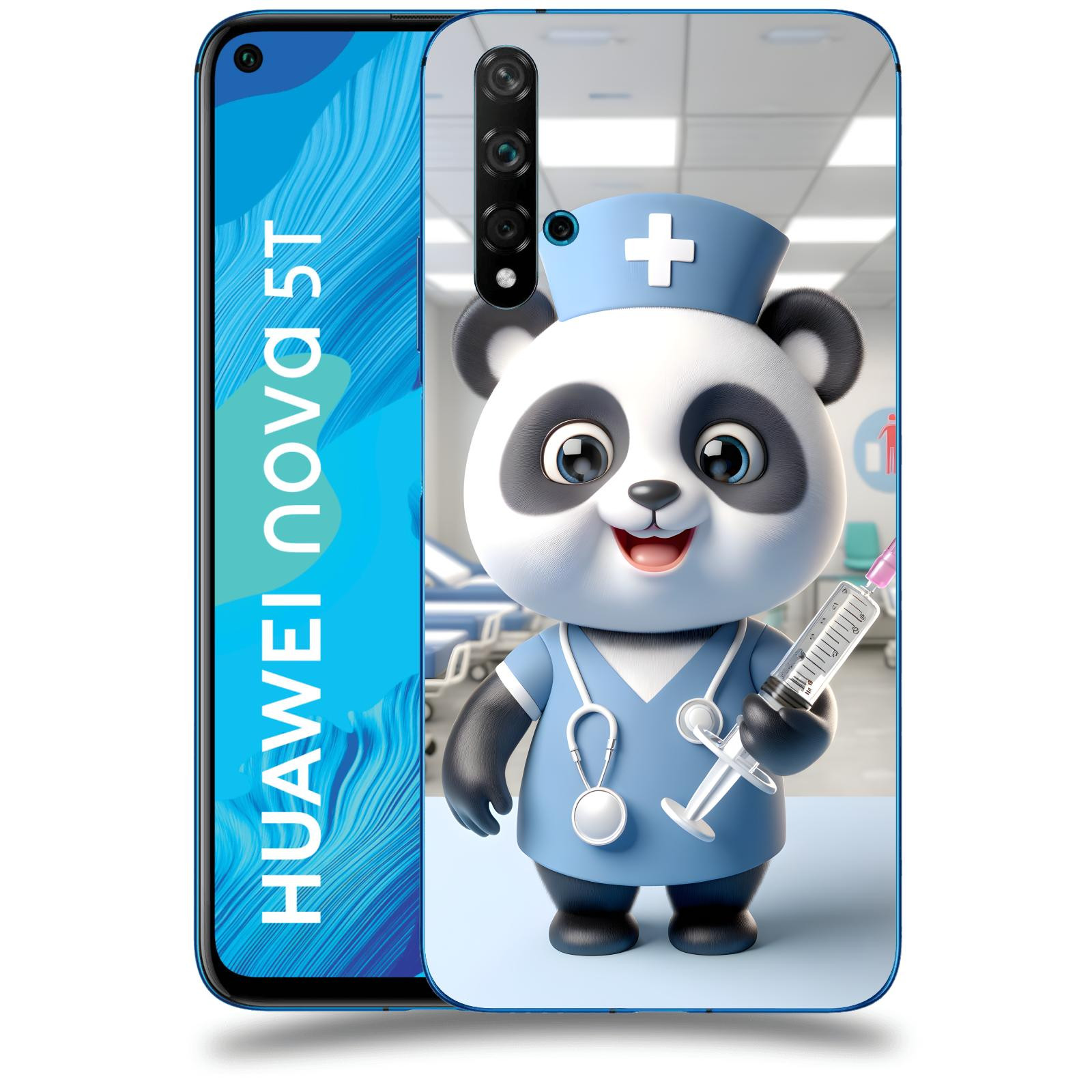 ACOVER Kryt na mobil Huawei Nova 5T - Panda doktor 2