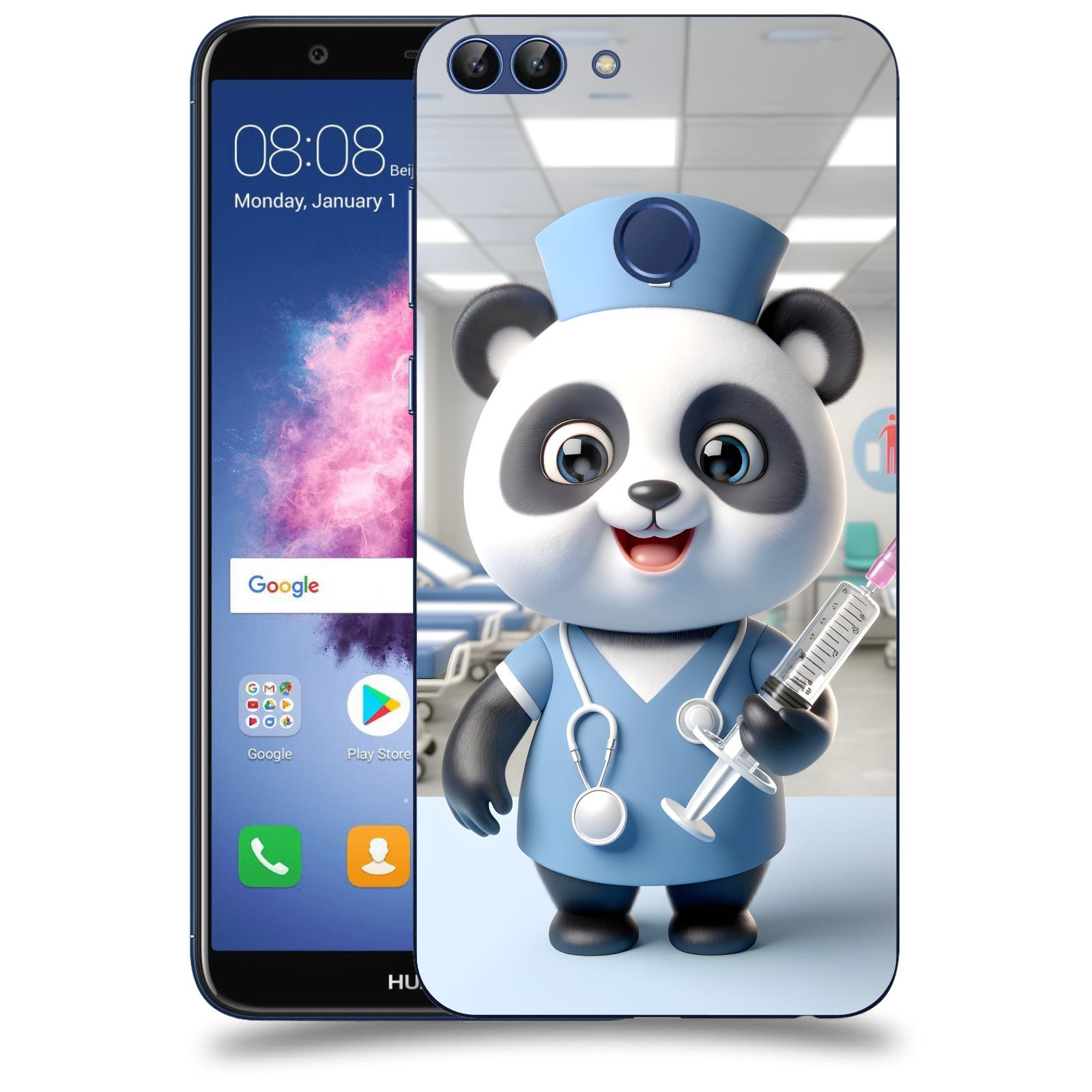 ACOVER Kryt na mobil Huawei P Smart - Panda doktor 2