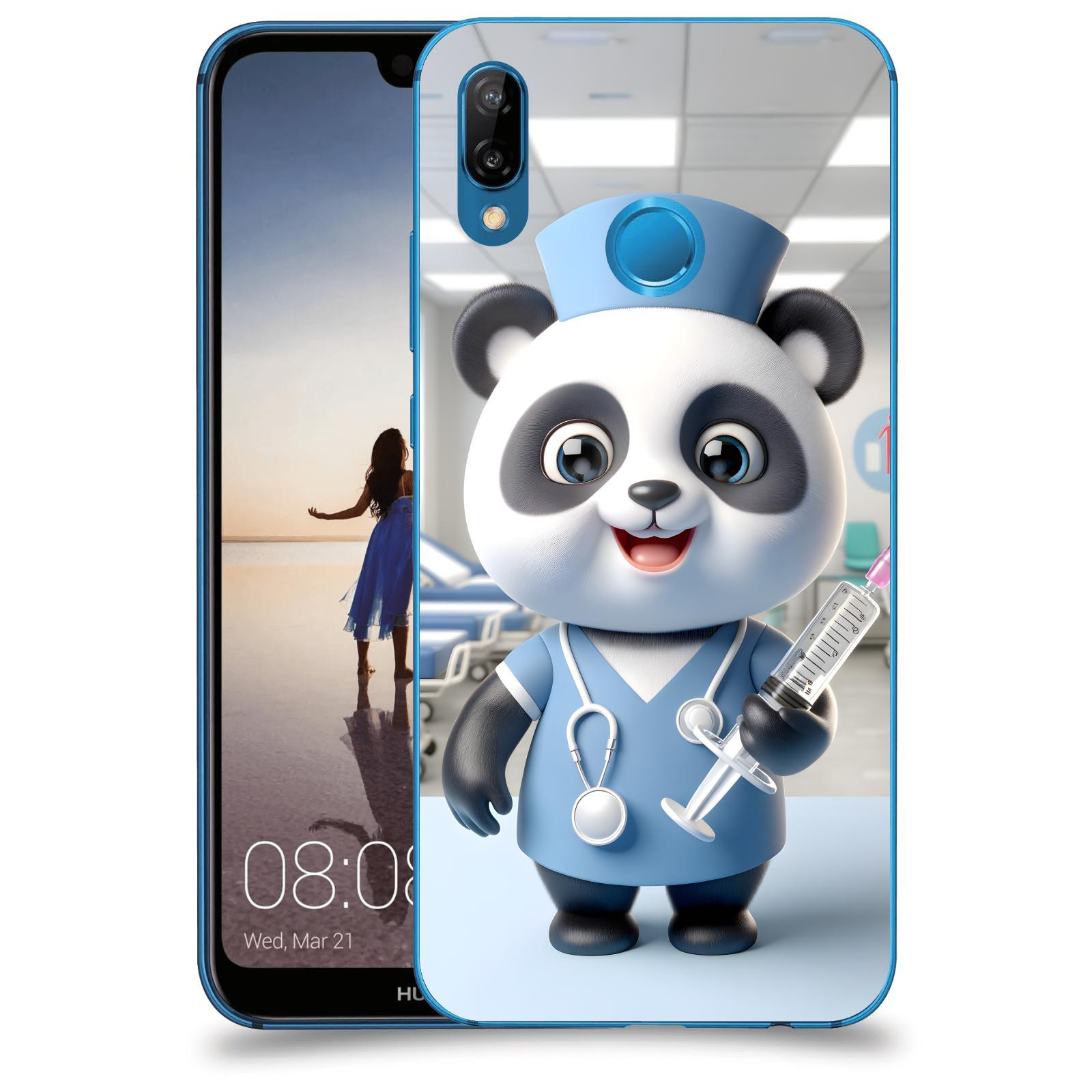 ACOVER Kryt na mobil Huawei P20 Lite - Panda doktor 2
