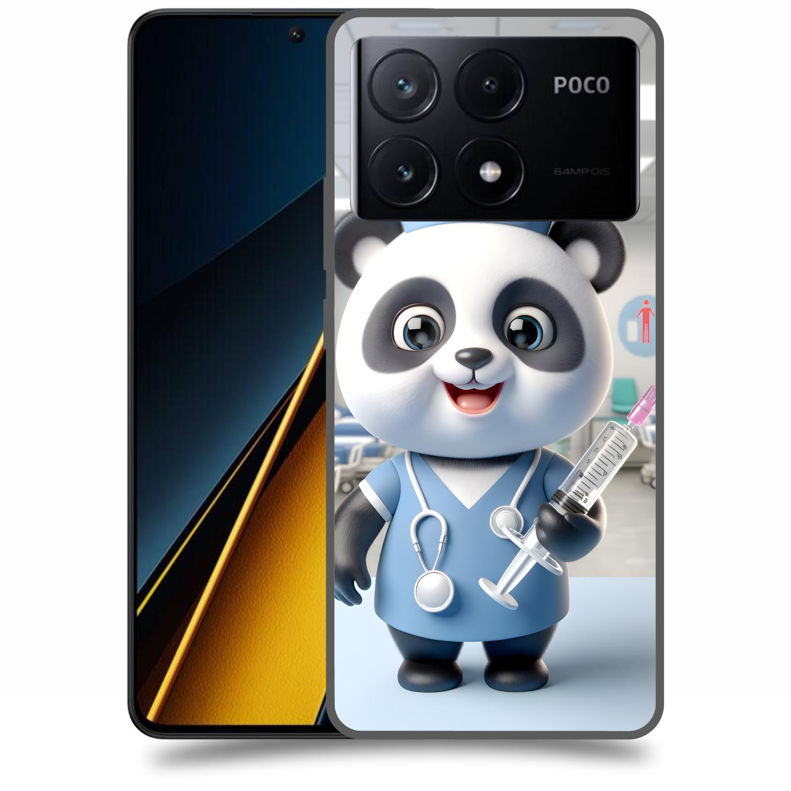 ACOVER Kryt na mobil Poco X6 Pro 5G - Panda doktor 2