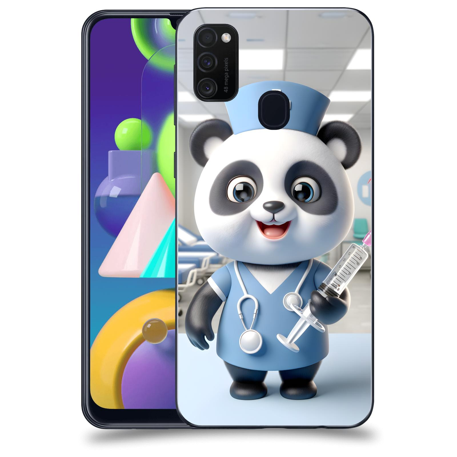 ACOVER Kryt na mobil Samsung Galaxy M21 M215F - Panda doktor 2