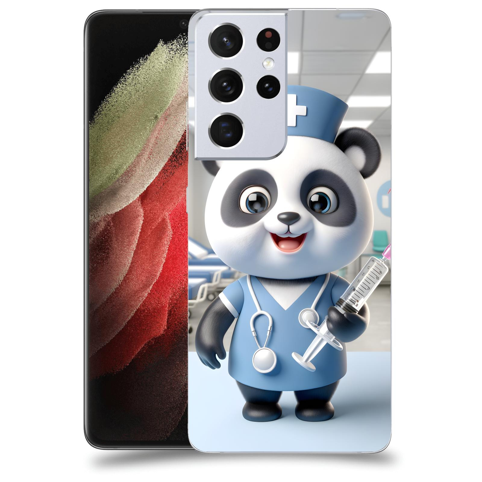 ACOVER Kryt na mobil Samsung Galaxy S21 Ultra 5G G998B - Panda doktor 2