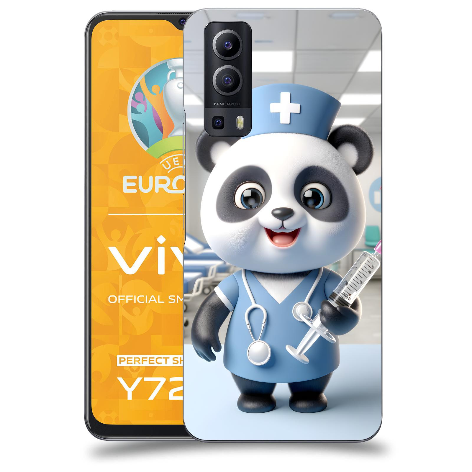 ACOVER Kryt na mobil Vivo Y72 5G - Panda doktor 2