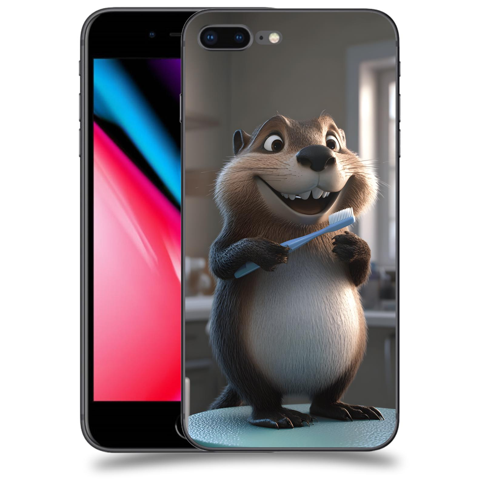 ACOVER Kryt na mobil Apple iPhone 8 Plus - Bobr zubař