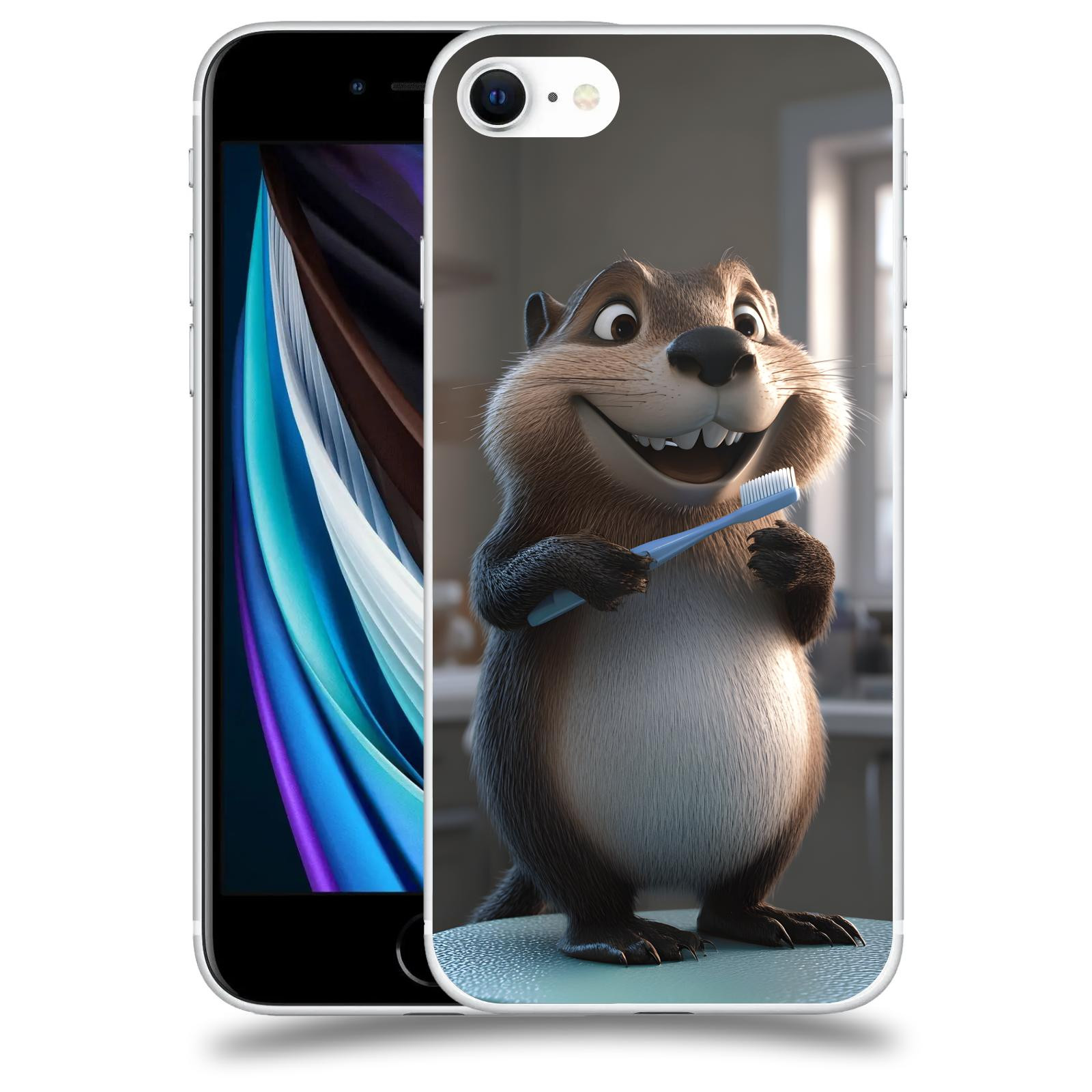 ACOVER Kryt na mobil Apple iPhone SE 2020 - Bobr zubař