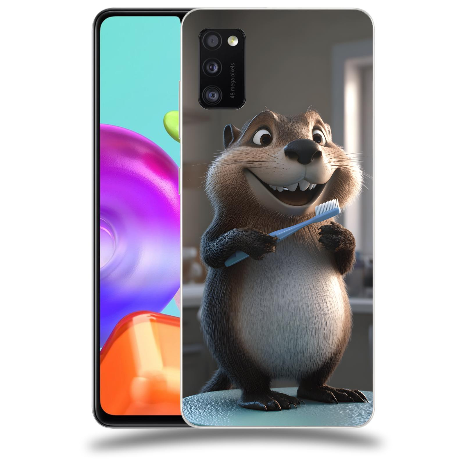 ACOVER Kryt na mobil Samsung Galaxy A41 A415F - Bobr zubař