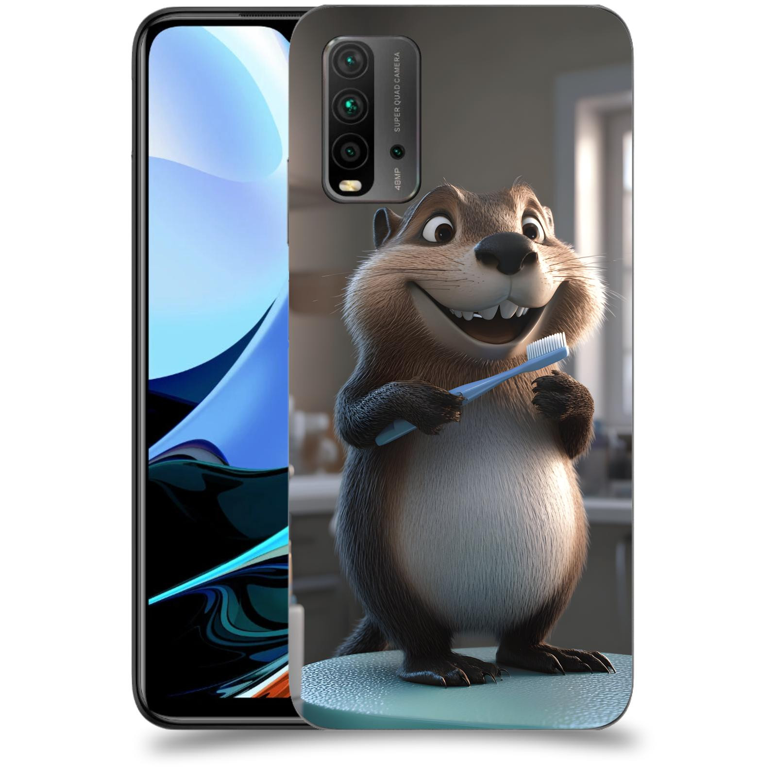 ACOVER Kryt na mobil Xiaomi Redmi 9T - Bobr zubař