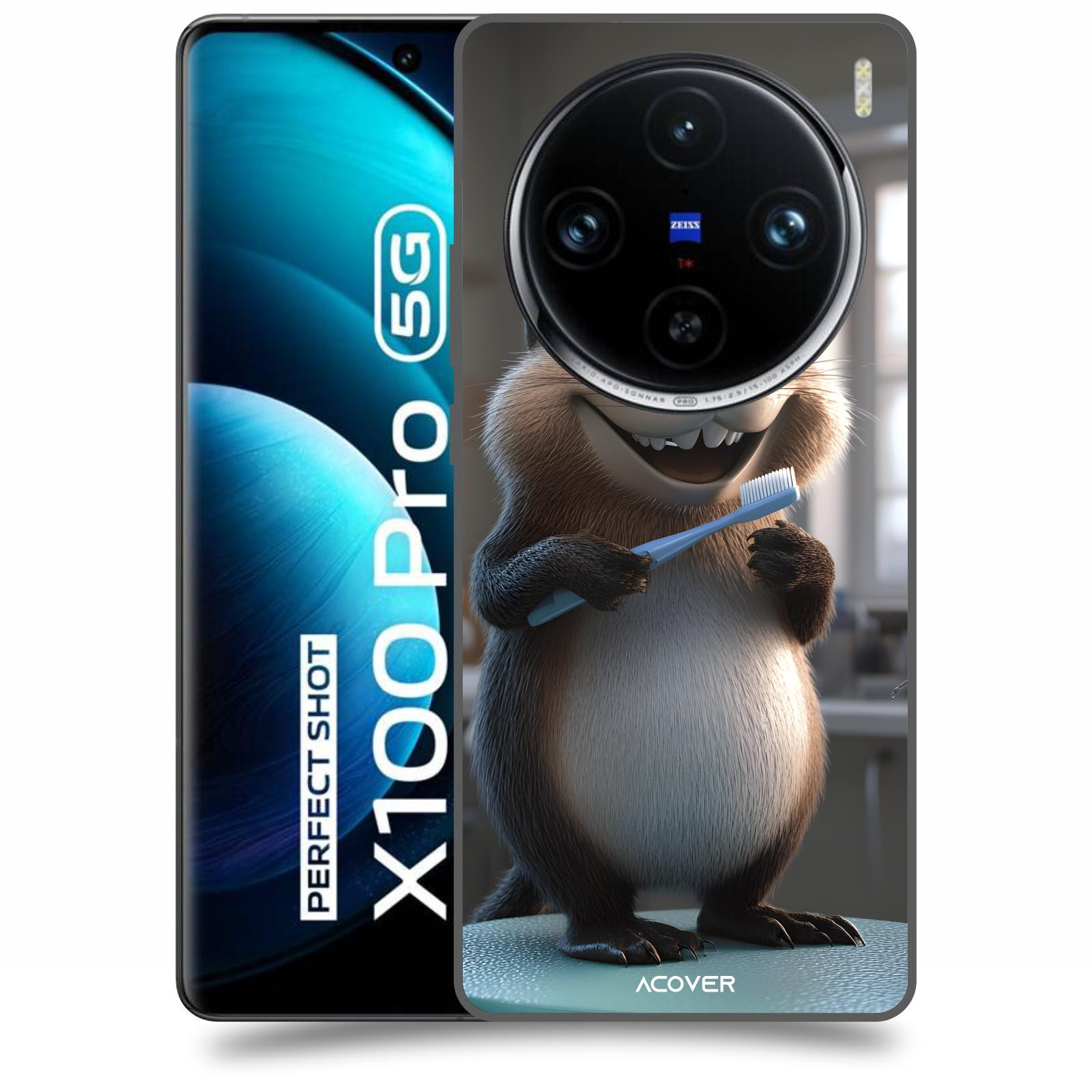 ACOVER Kryt na mobil Vivo X100 Pro - Bobr zubař