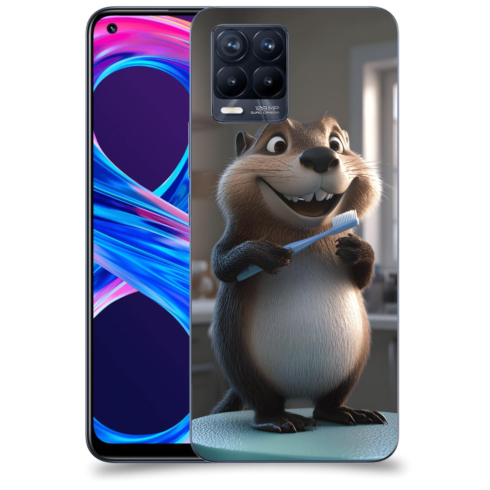 ACOVER Kryt na mobil Realme 8 Pro - Bobr zubař