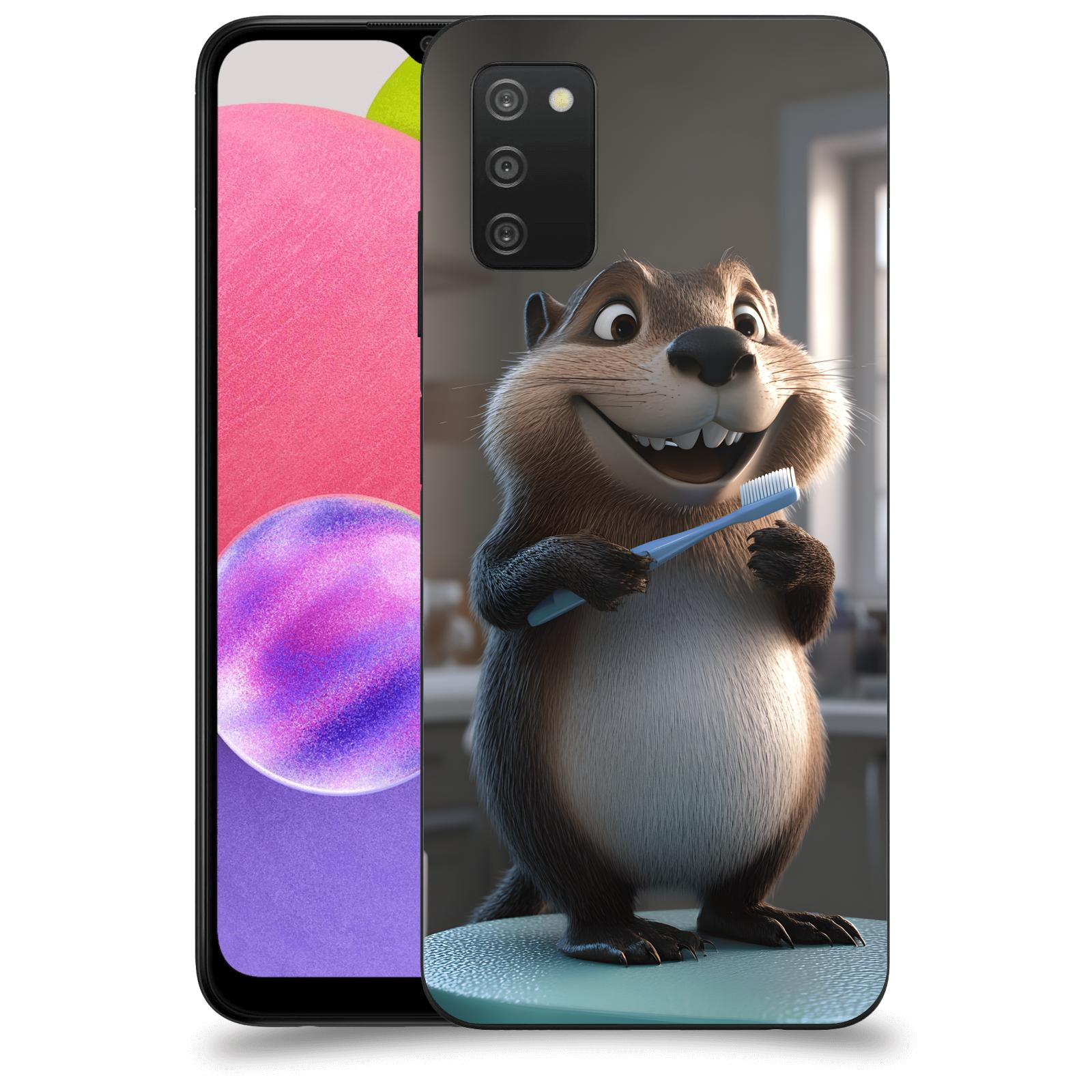 ACOVER Kryt na mobil Samsung Galaxy A03s A037G - Bobr zubař
