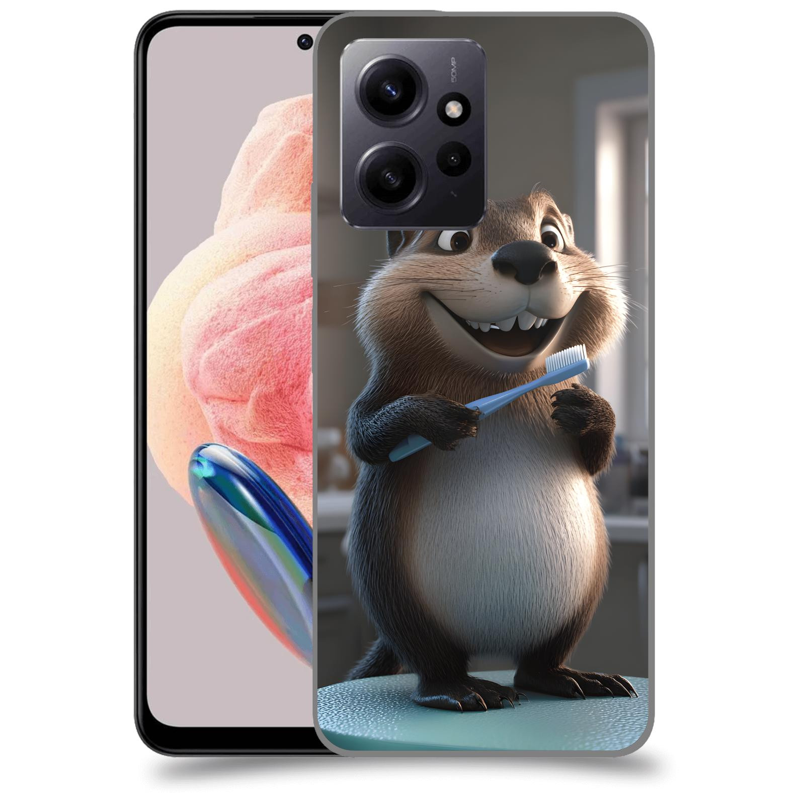 ACOVER Kryt na mobil Xiaomi Redmi Note 12 4G - Bobr zubař