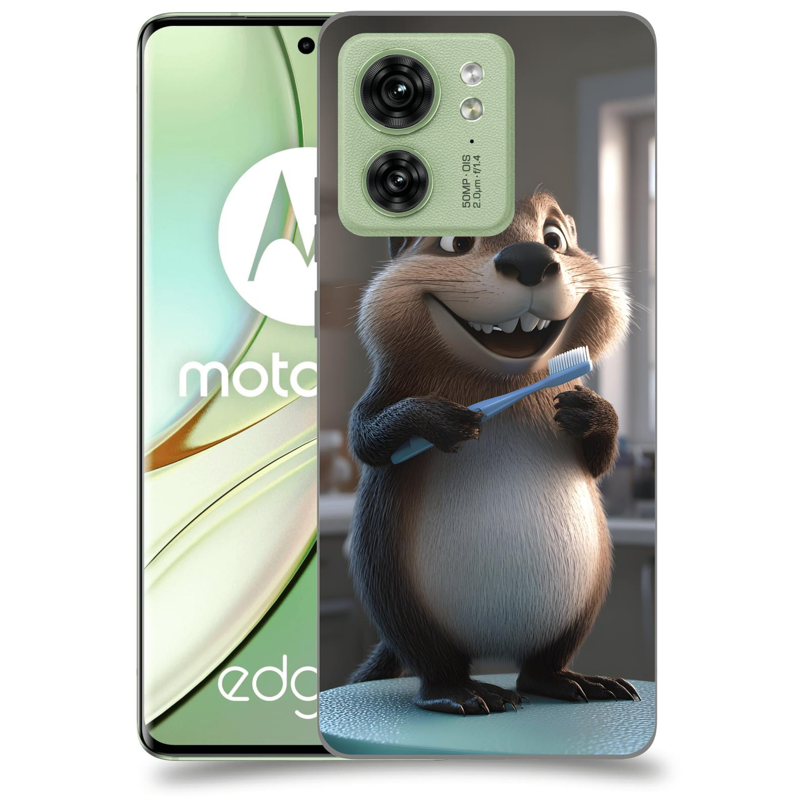 ACOVER Kryt na mobil Motorola EDGE 40 5G - Bobr zubař