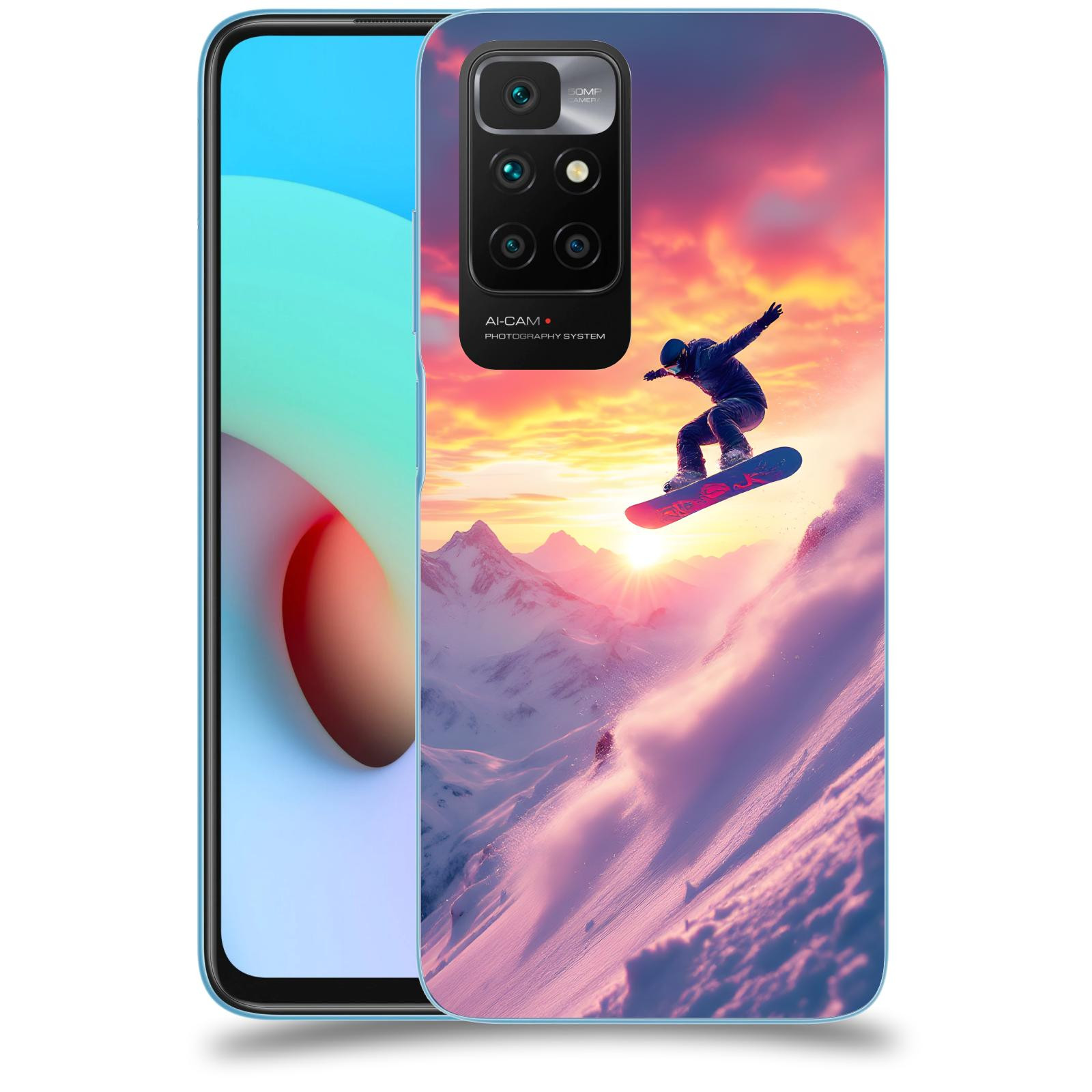 ACOVER Kryt na mobil Xiaomi Redmi 10 - Snowboard