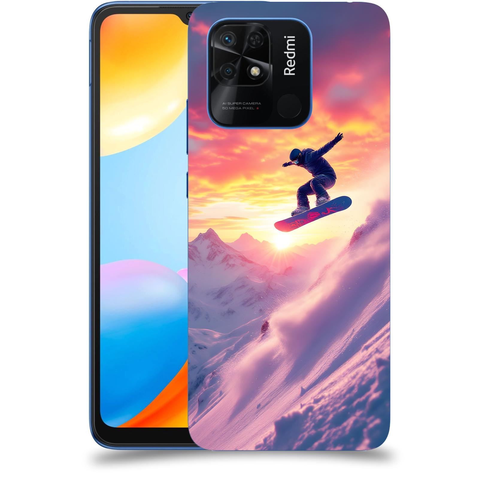 ACOVER Kryt na mobil Xiaomi Redmi 10C - Snowboard