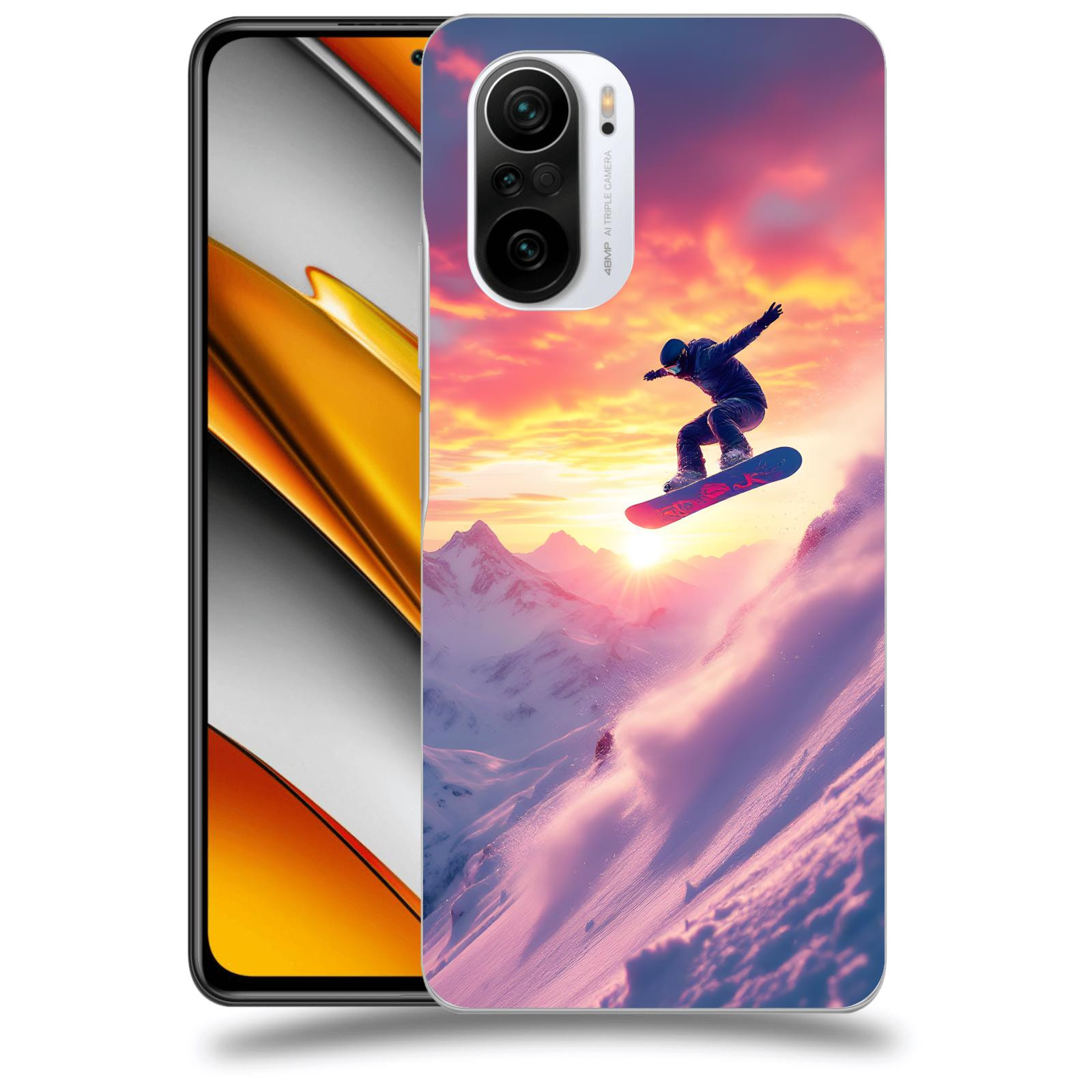 ACOVER Kryt na mobil Xiaomi Poco F3 - Snowboard