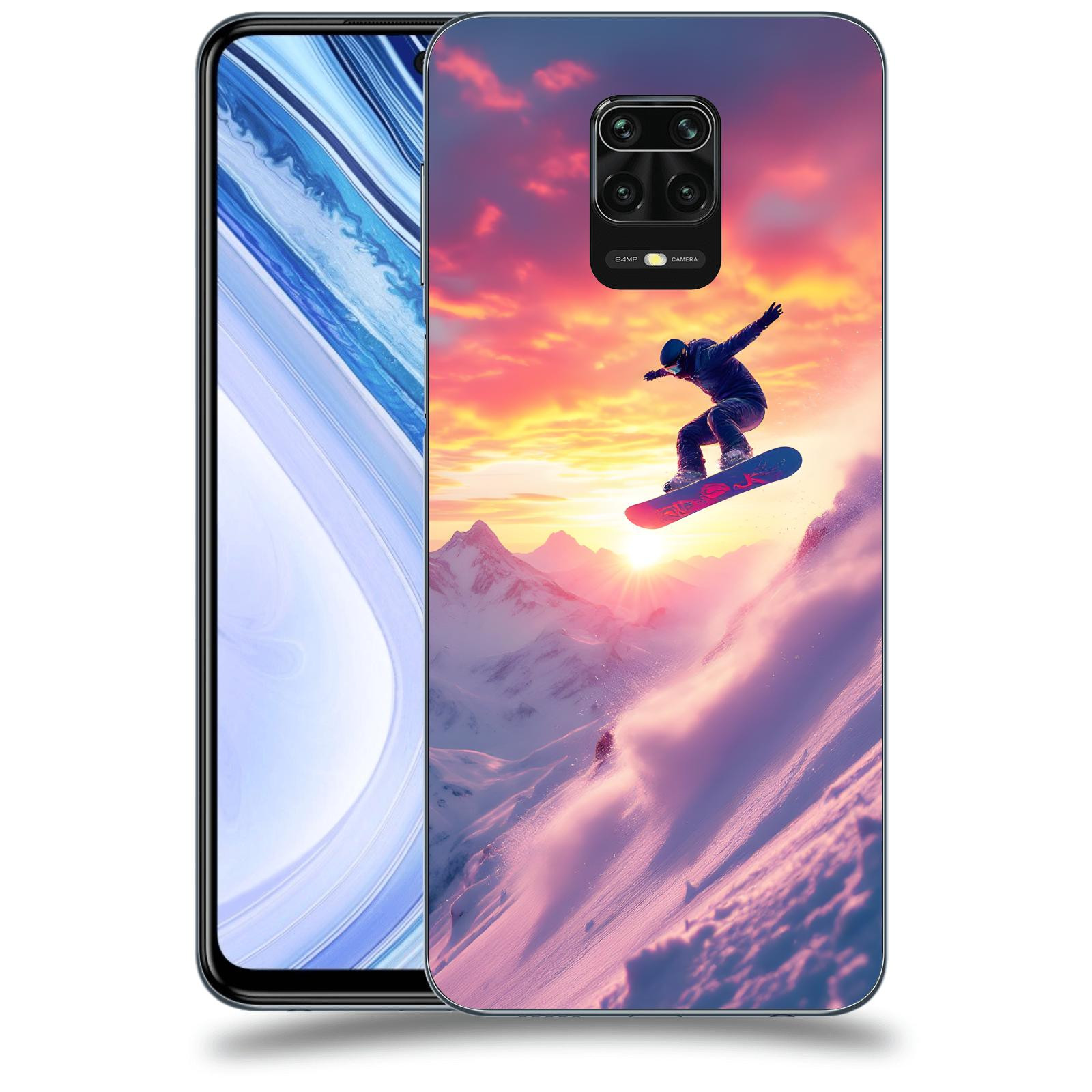 ACOVER Kryt na mobil Xiaomi Redmi Note 9 Pro - Snowboard