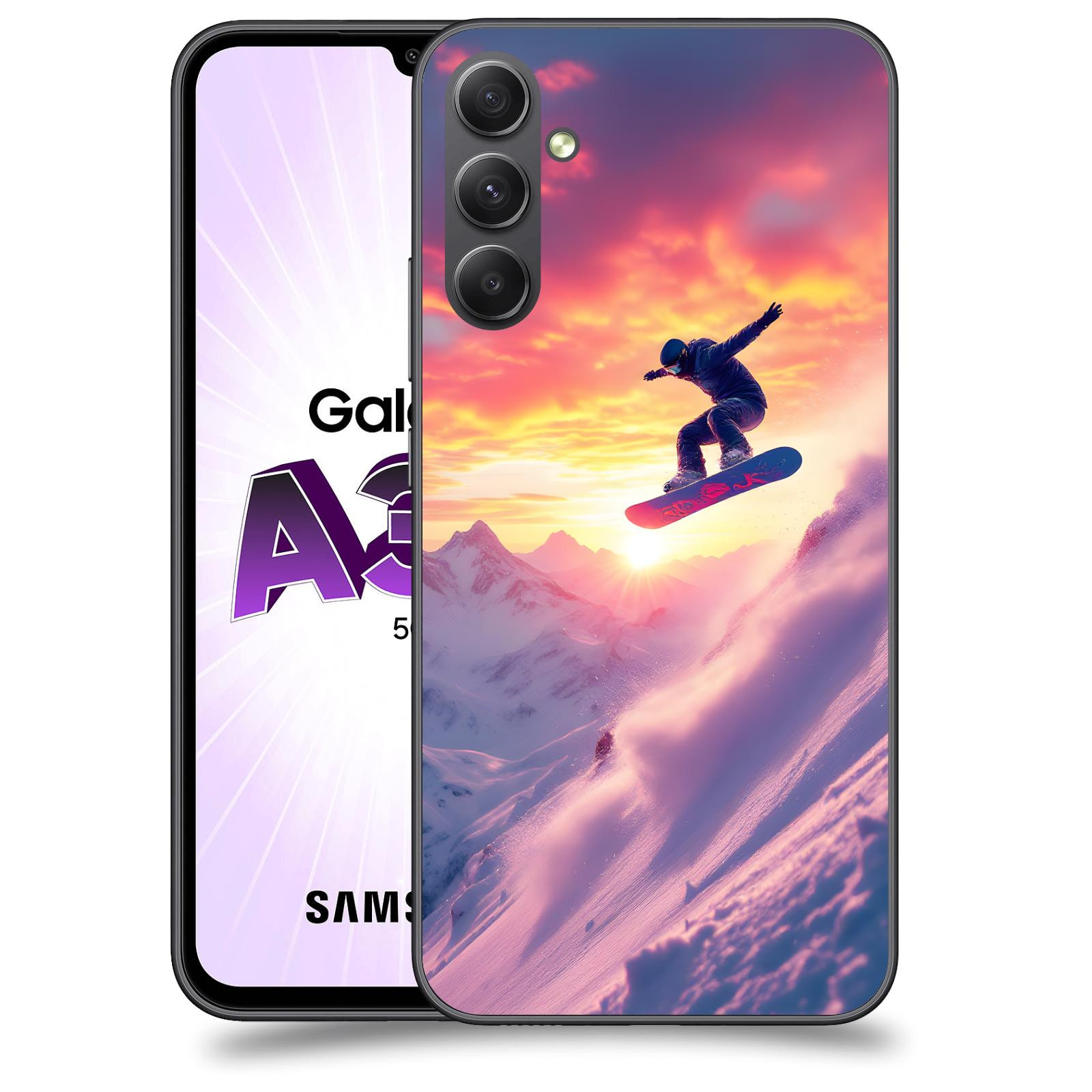 ACOVER Kryt na mobil Samsung Galaxy A34 - Snowboard