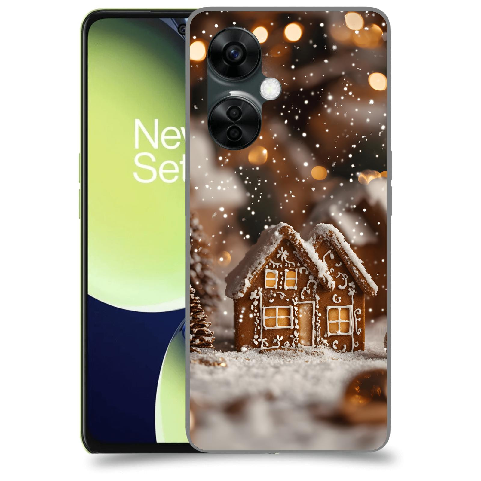 ACOVER Kryt na mobil OnePlus Nord CE 3 Lite 5G - Perníková chaloupka