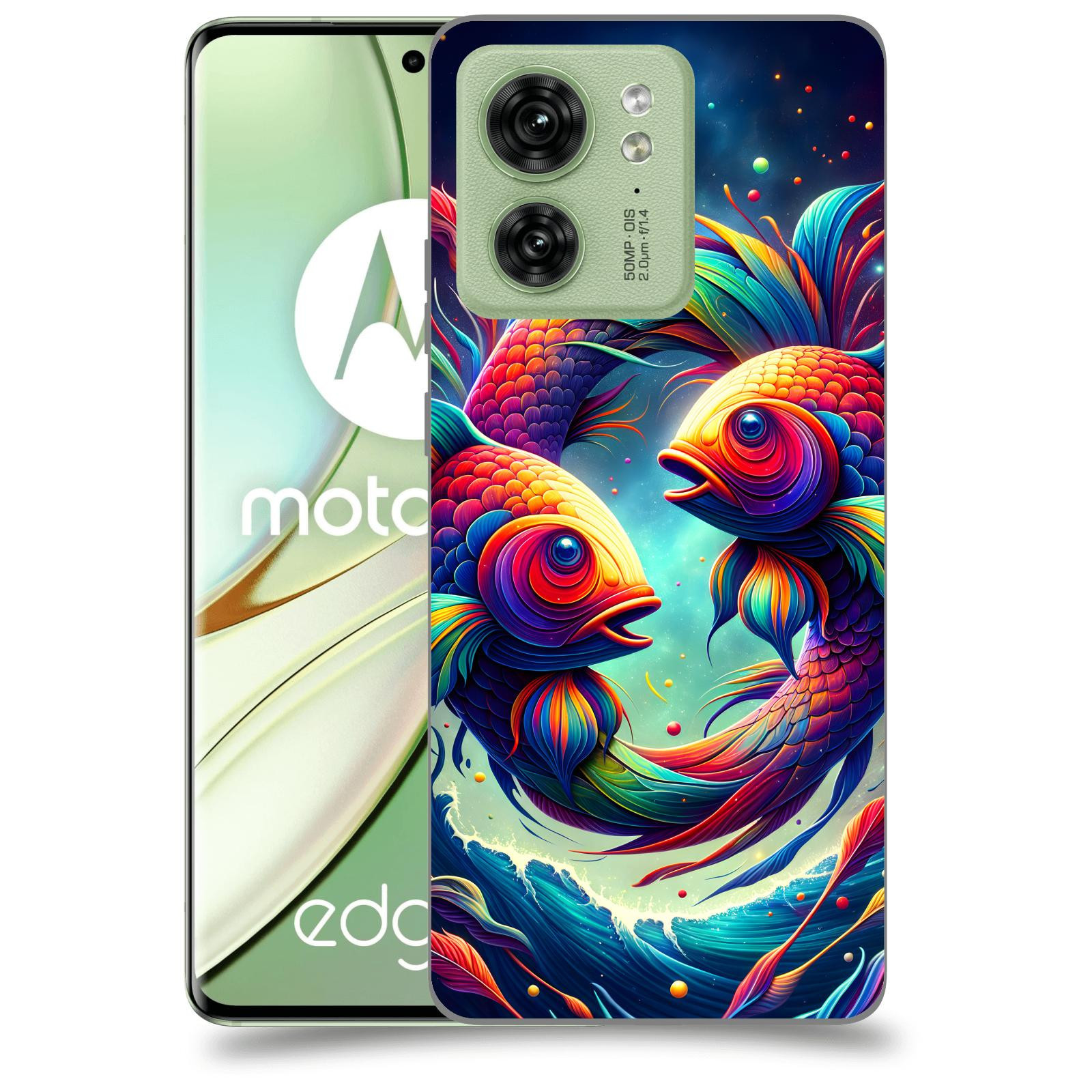 ACOVER Kryt na mobil Motorola EDGE 40 5G - Ryby