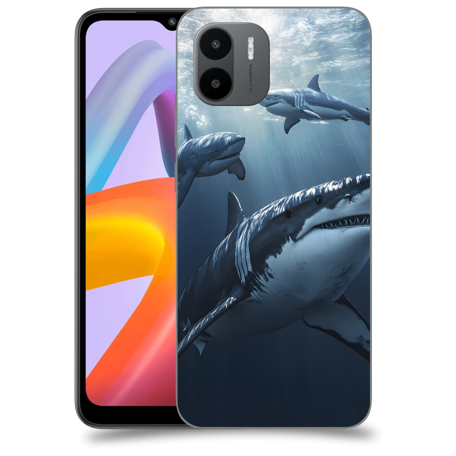 ACOVER Kryt na mobil Xiaomi Redmi A2+ - Žraloci