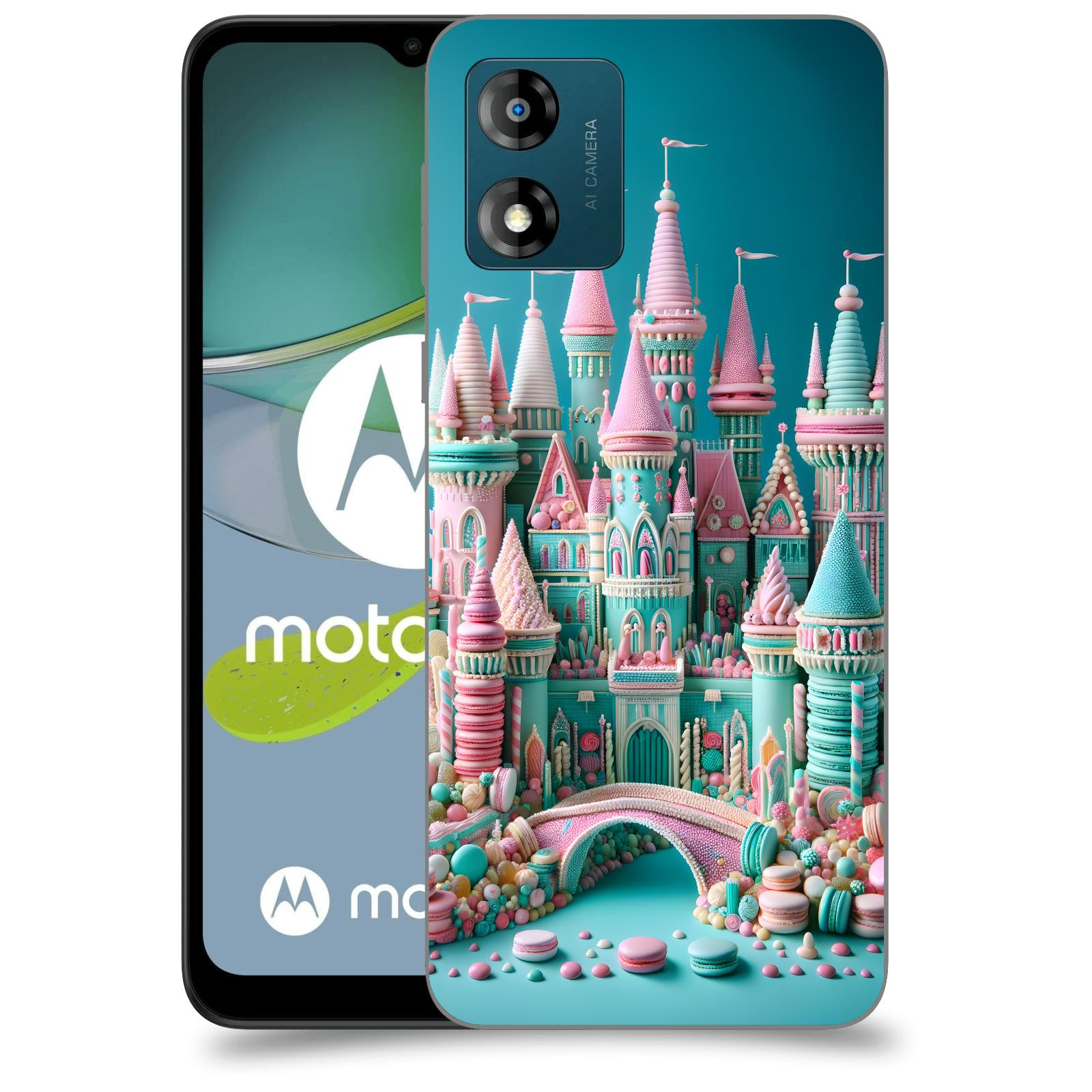 ACOVER Kryt na mobil Motorola Moto E13 - Candy castle 2