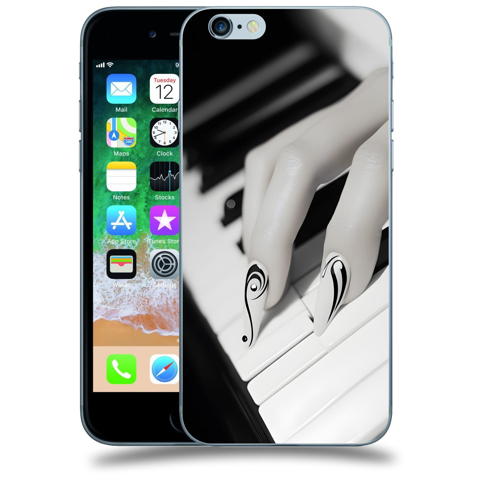ACOVER Kryt na mobil Apple iPhone 6/6S - Piano