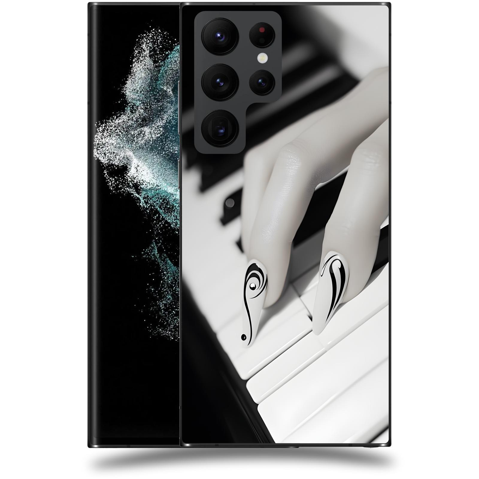 ACOVER Kryt na mobil Samsung Galaxy S22 Ultra 5G - Piano