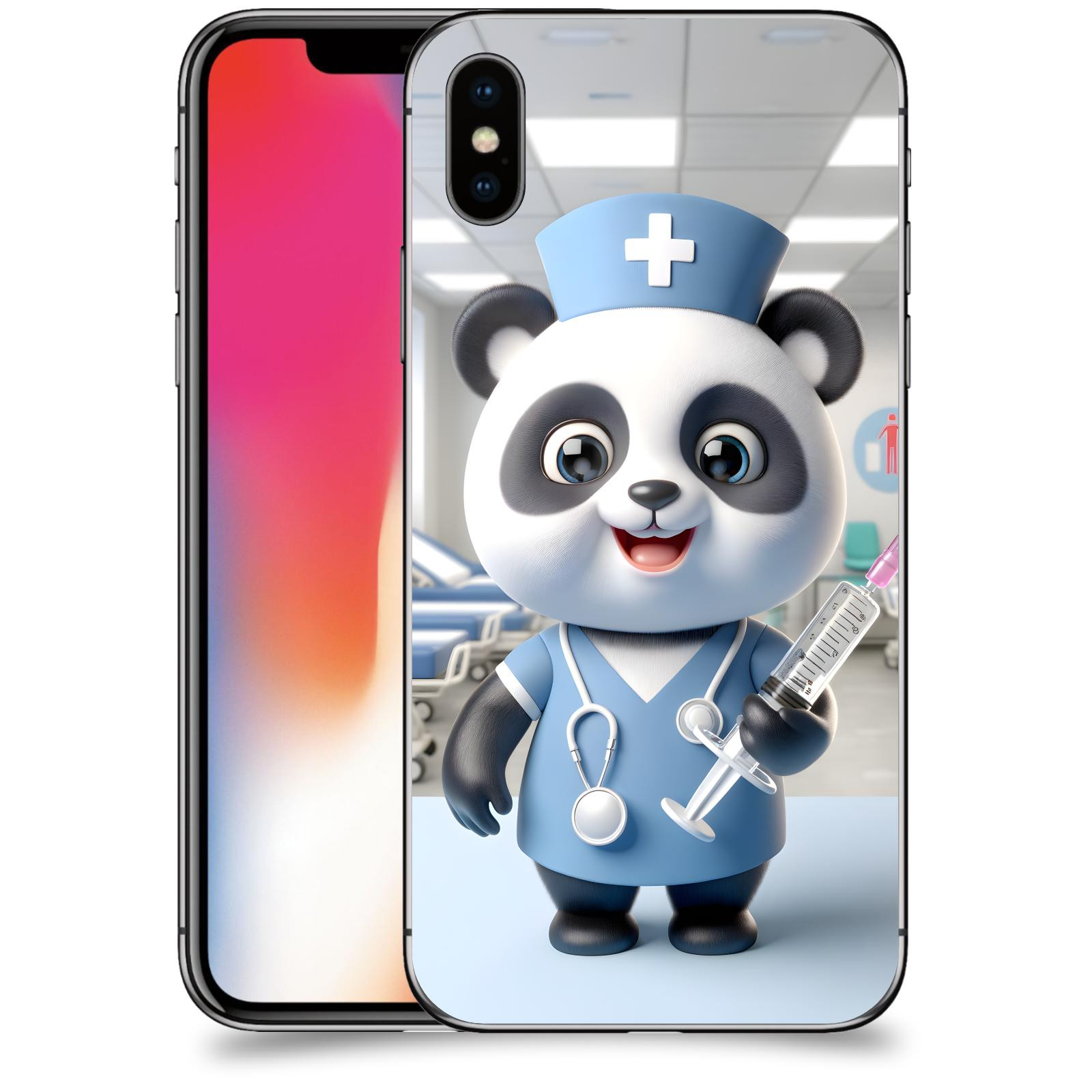 ACOVER Kryt na mobil Apple iPhone X/XS - Panda doktor 2