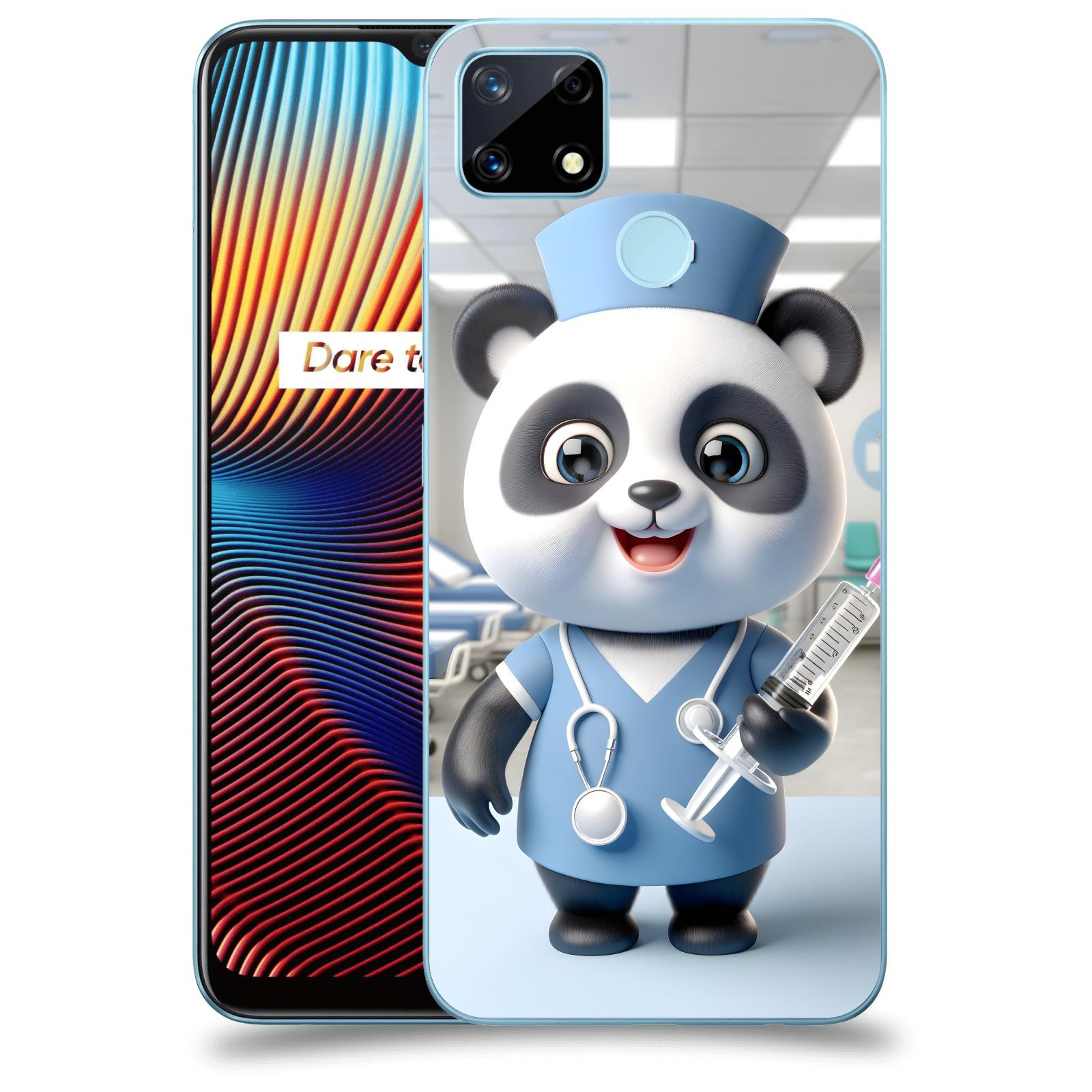 ACOVER Kryt na mobil Realme 7i - Panda doktor 2