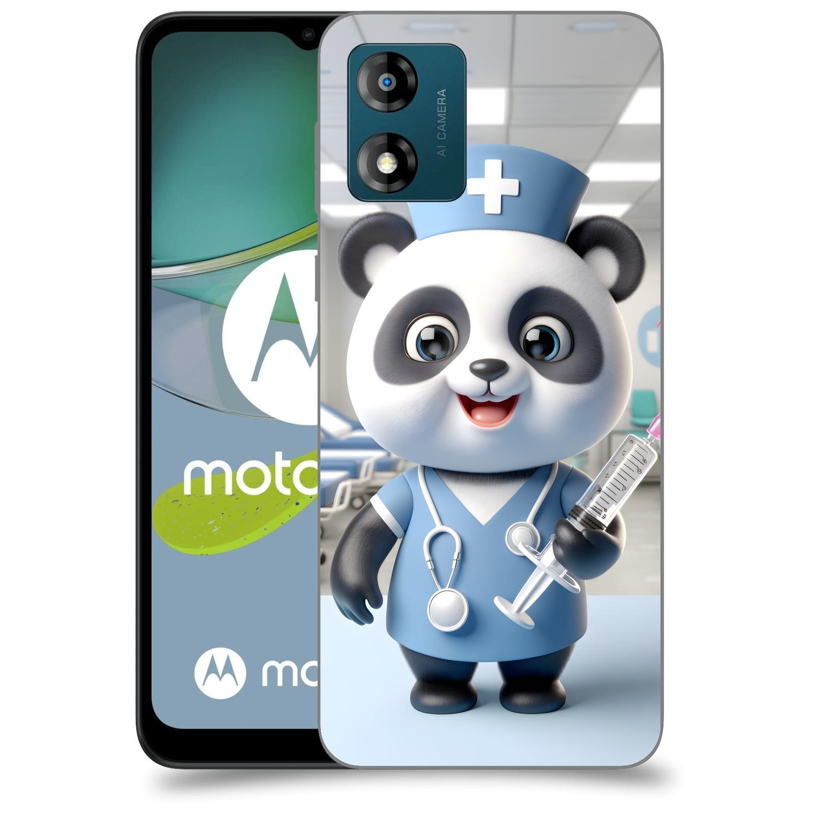 ACOVER Kryt na mobil Motorola Moto E13 - Panda doktor 2