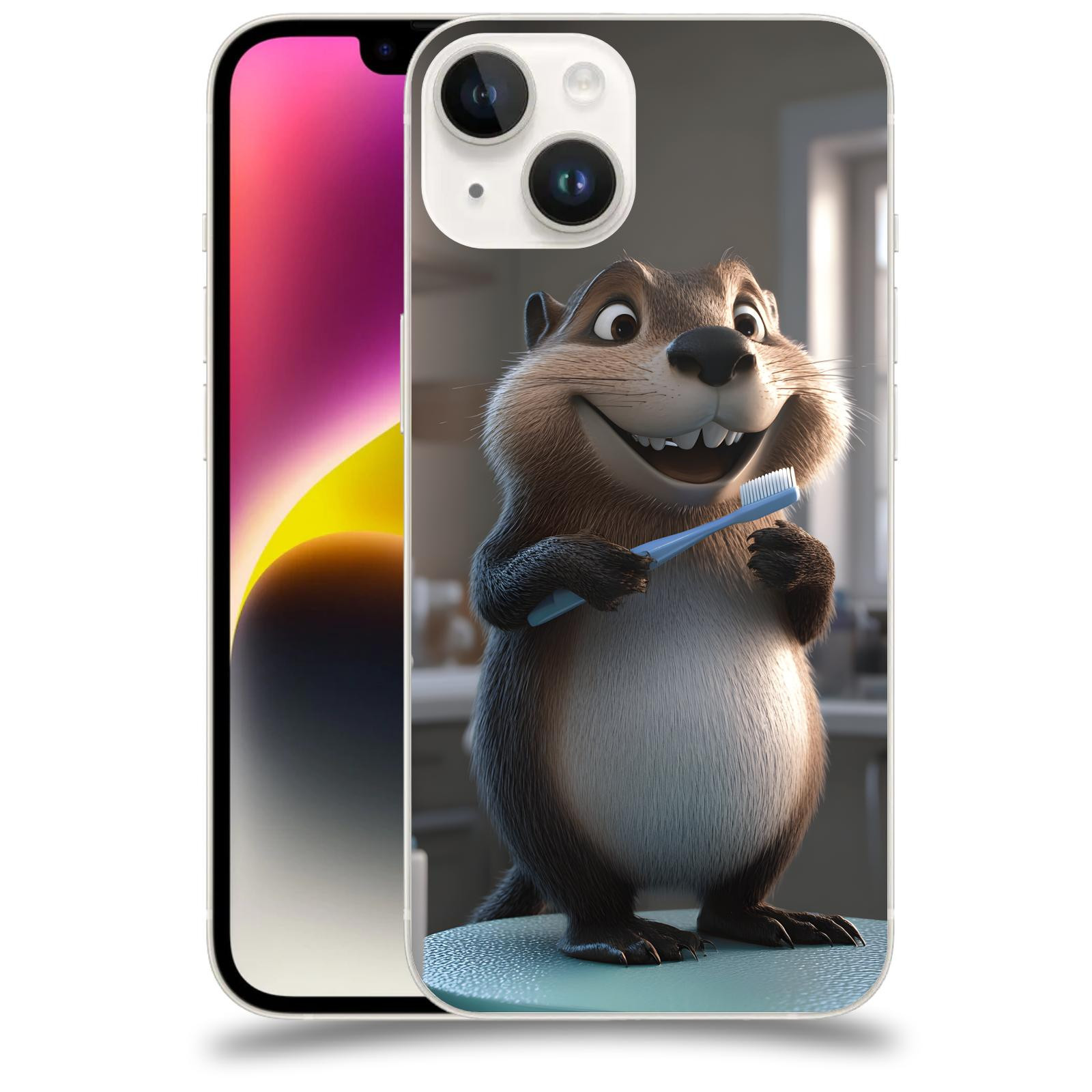 ACOVER Kryt na mobil Apple iPhone 14 - Bobr zubař