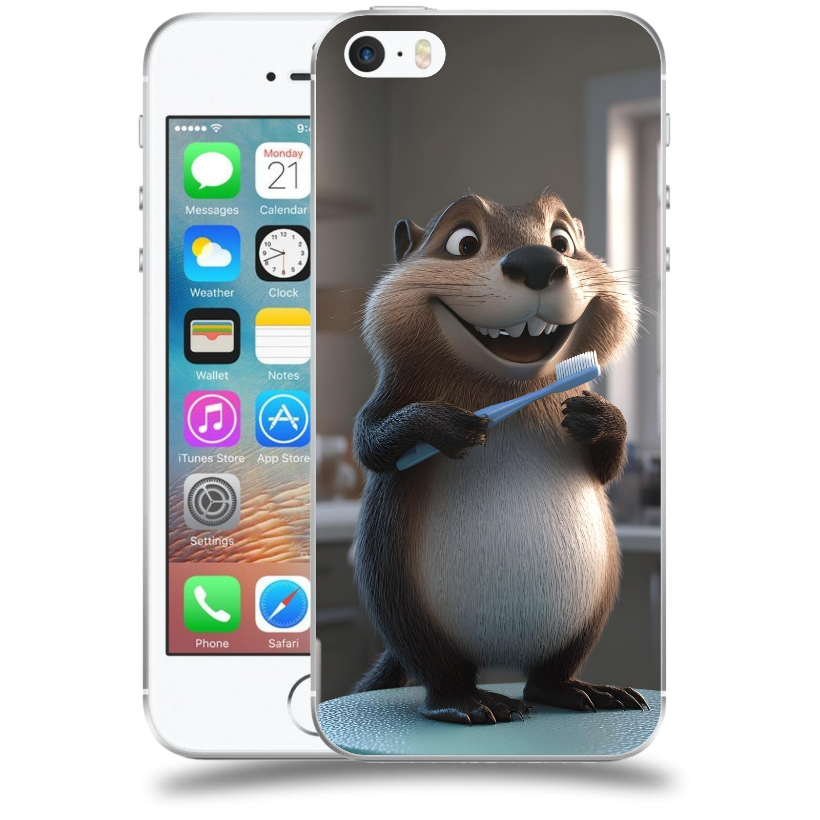 ACOVER Kryt na mobil Apple iPhone 5/5S/SE - Bobr zubař