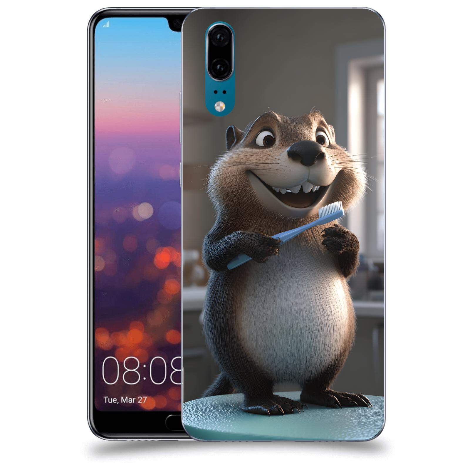 ACOVER Kryt na mobil Huawei P20 - Bobr zubař
