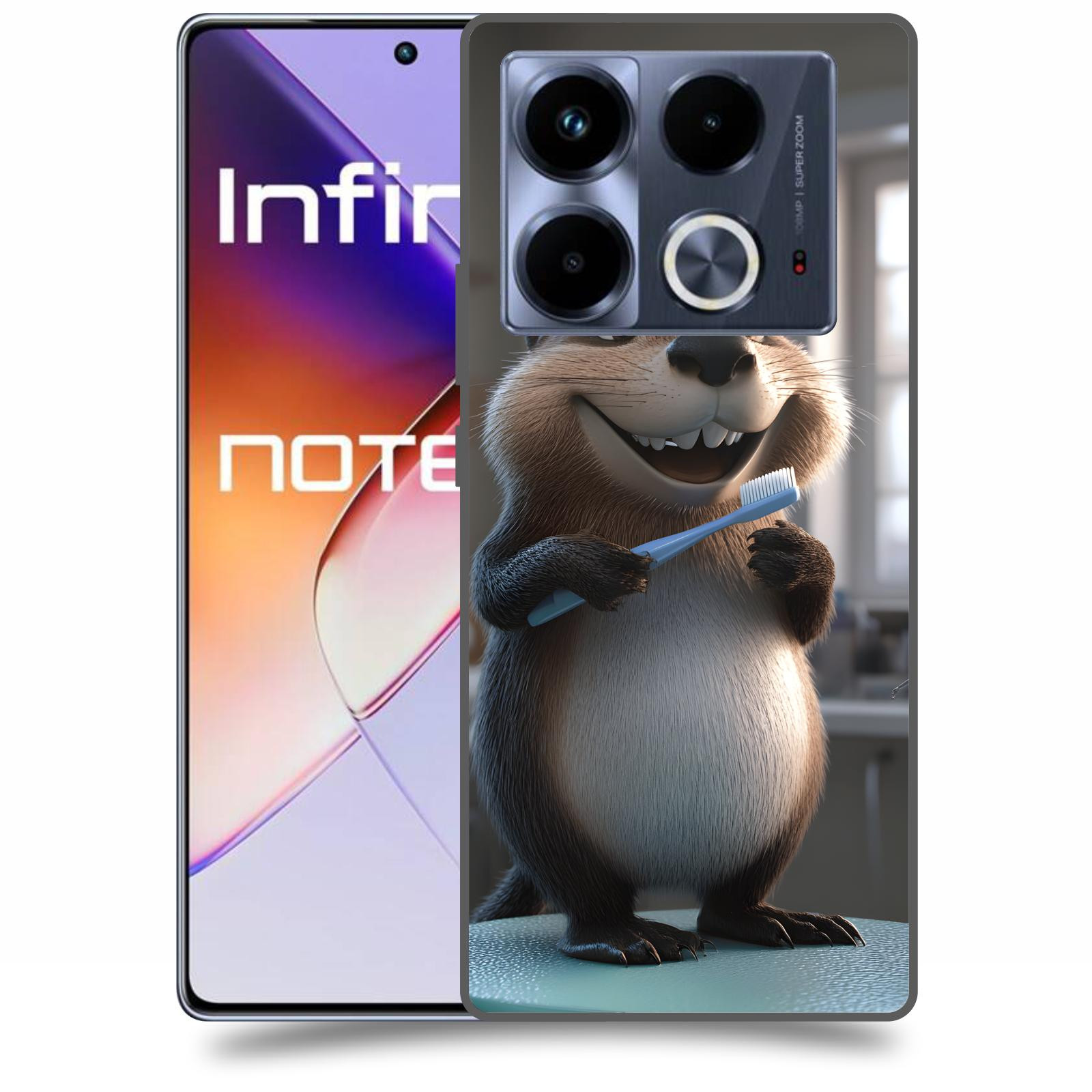 ACOVER Kryt na mobil Infinix Note 40 - Bobr zubař