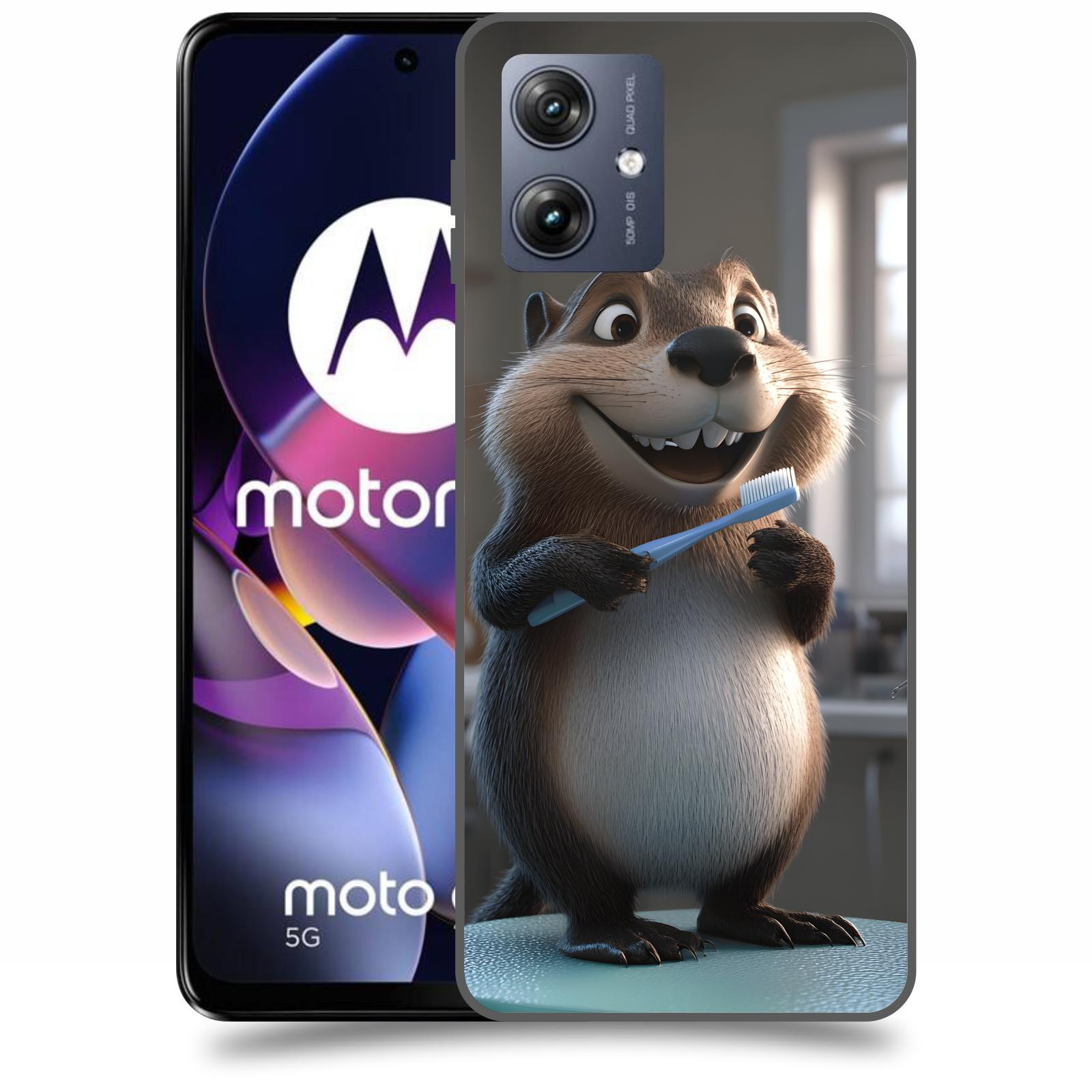 ACOVER Kryt na mobil Motorola Moto G54 5G - Bobr zubař