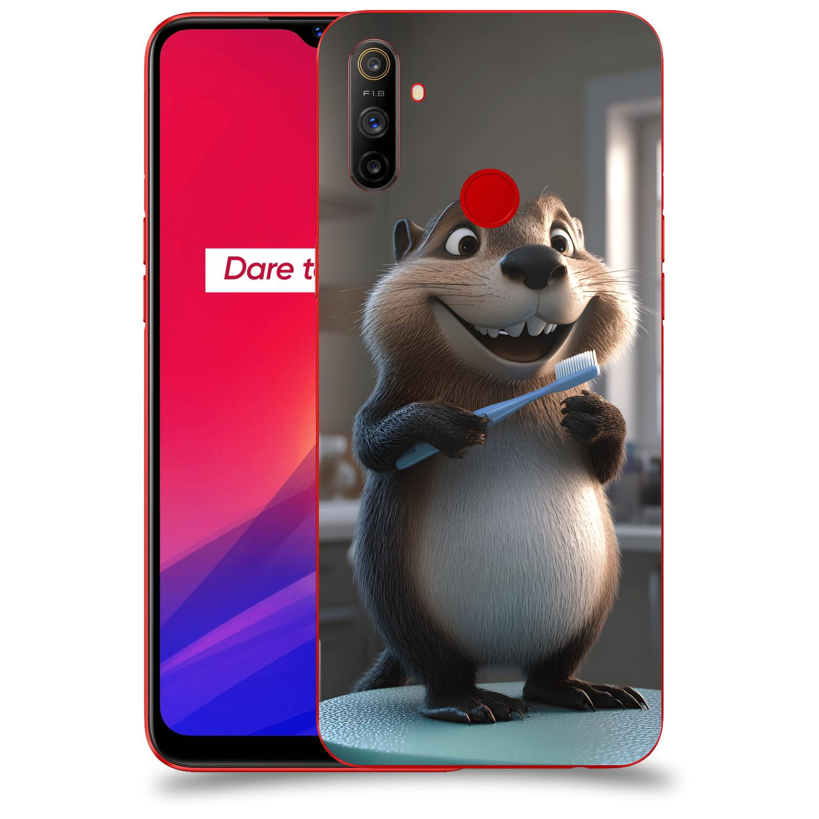 ACOVER Kryt na mobil Realme C3 - Bobr zubař