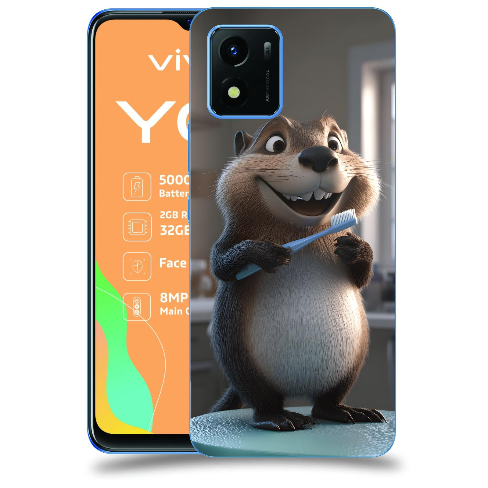 ACOVER Kryt na mobil Vivo Y01 - Bobr zubař