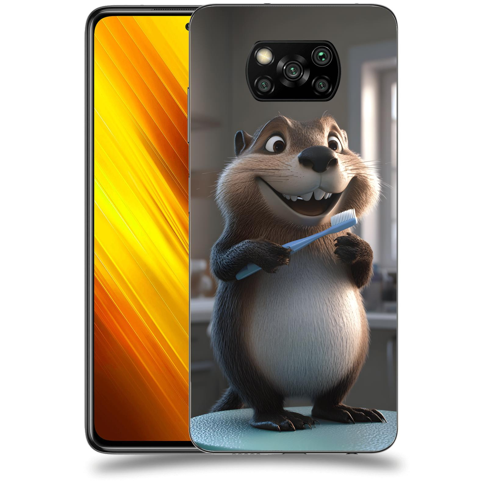 ACOVER Kryt na mobil Xiaomi Poco X3 - Bobr zubař
