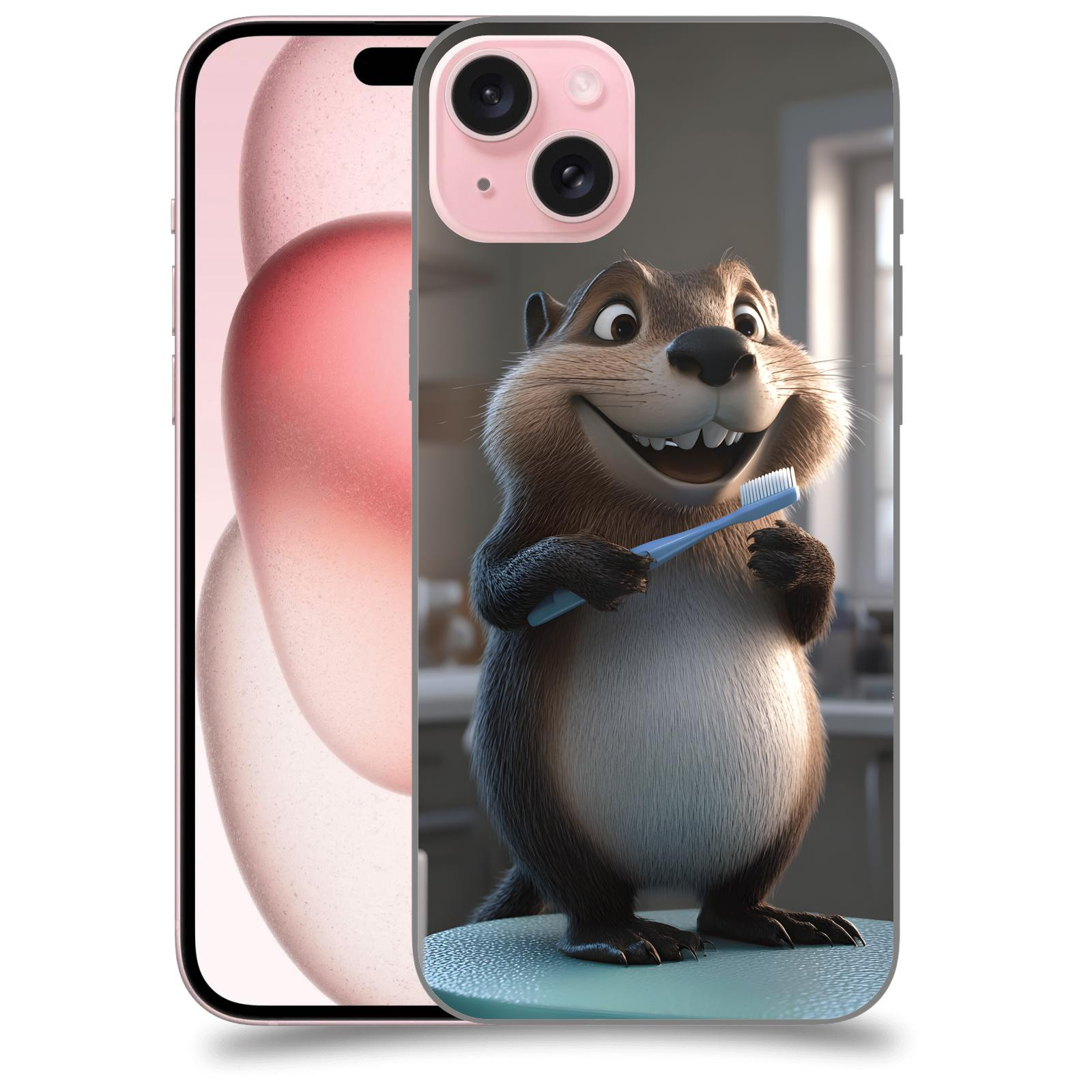 ACOVER Kryt na mobil Apple iPhone 15 plus - Bobr zubař
