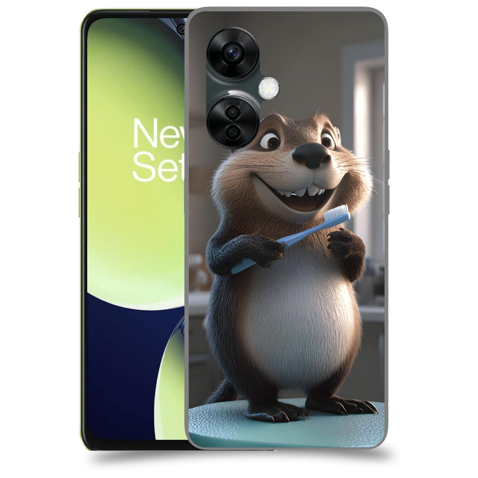 ACOVER Kryt na mobil OnePlus Nord CE 3 Lite 5G - Bobr zubař