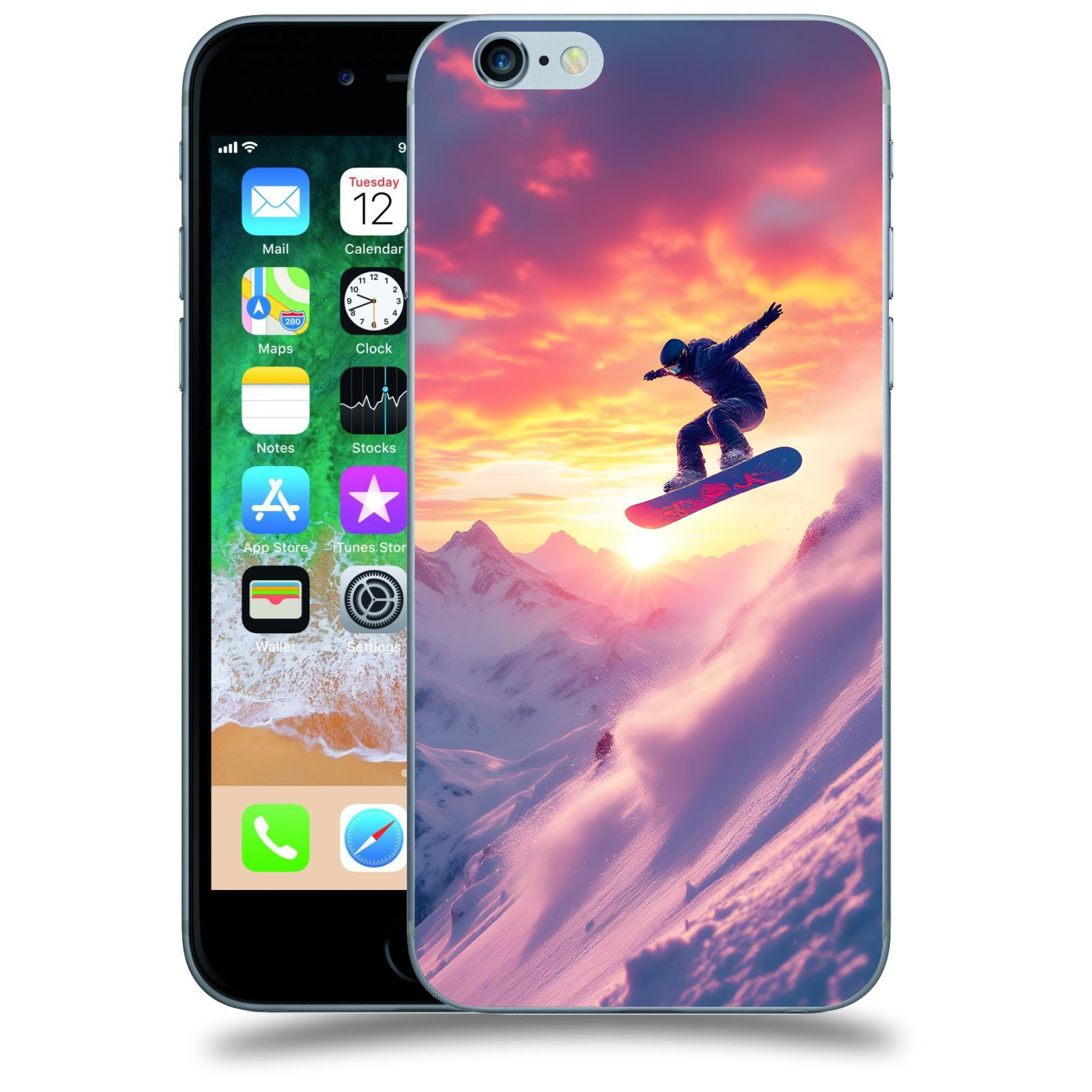 ACOVER Kryt na mobil Apple iPhone 6/6S - Snowboard