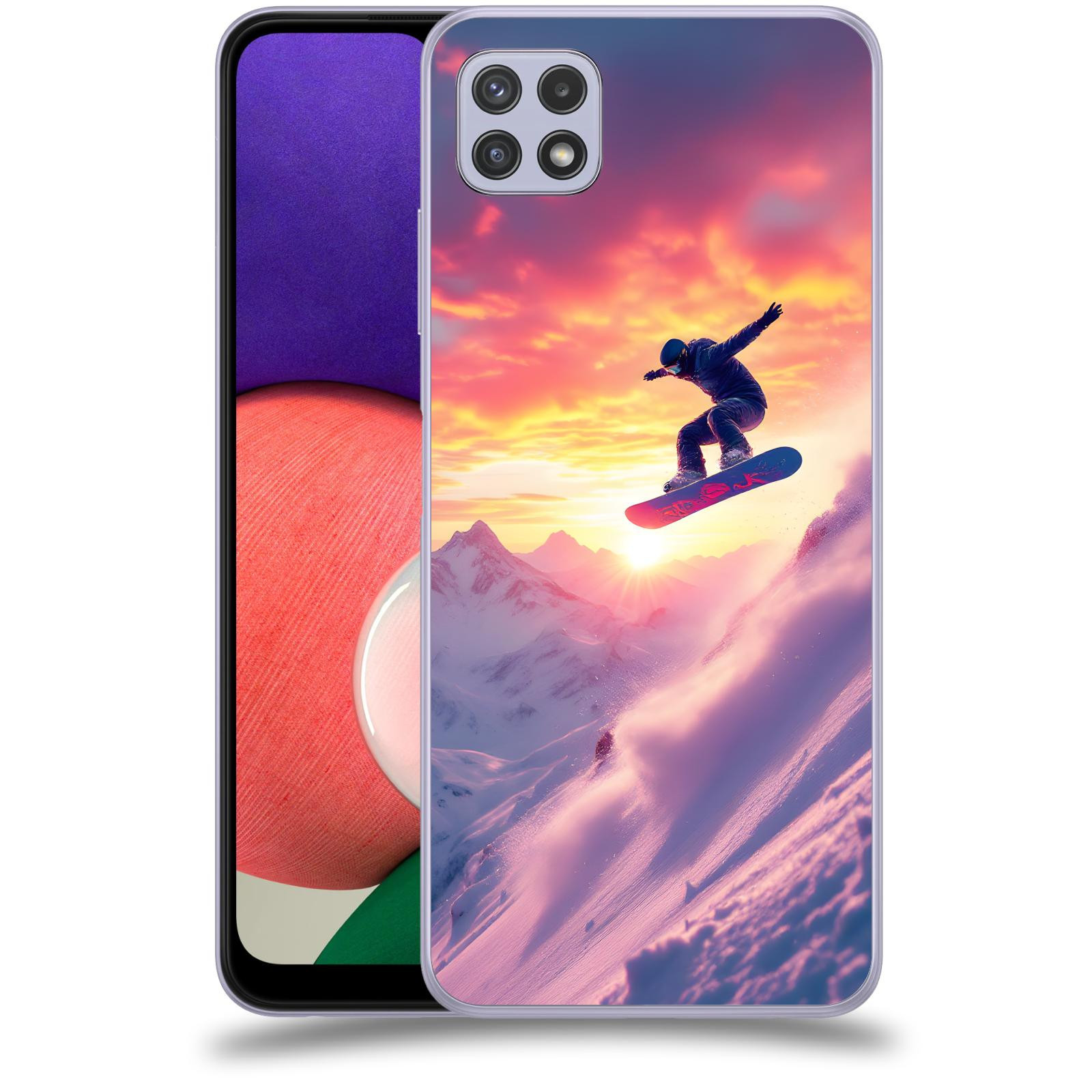 ACOVER Kryt na mobil Samsung Galaxy A22 5G A226B - Snowboard