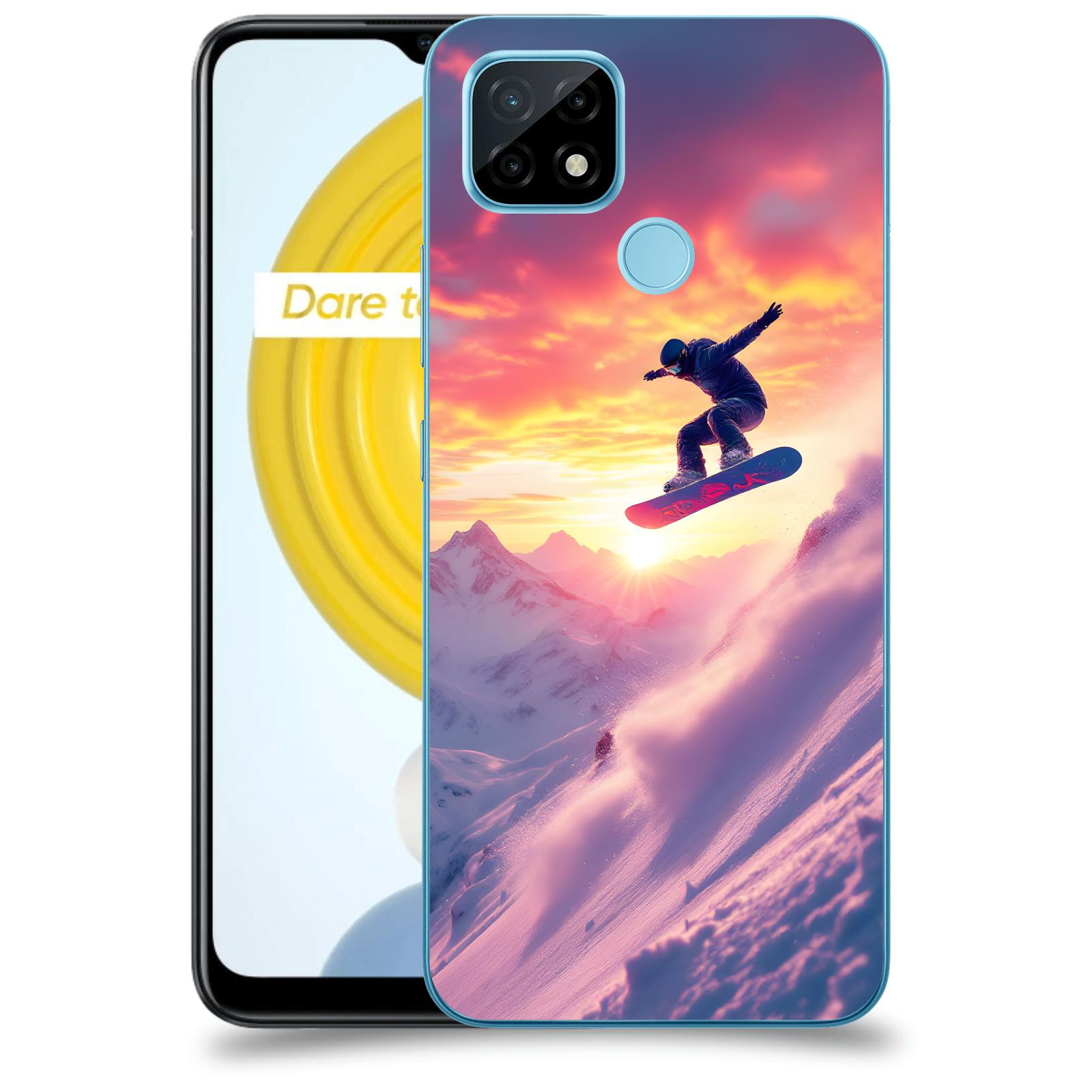 ACOVER Kryt na mobil Realme C21 - Snowboard