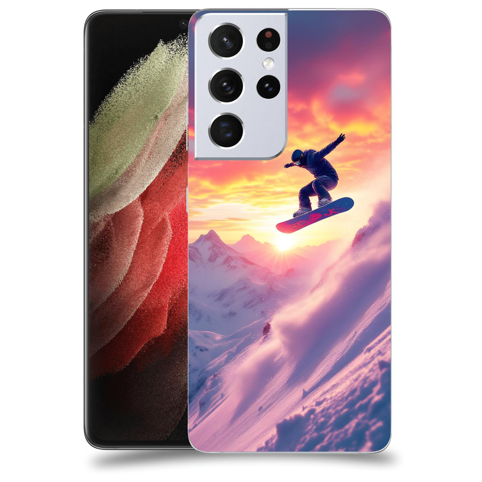 ACOVER Kryt na mobil Samsung Galaxy S21 Ultra 5G G998B - Snowboard
