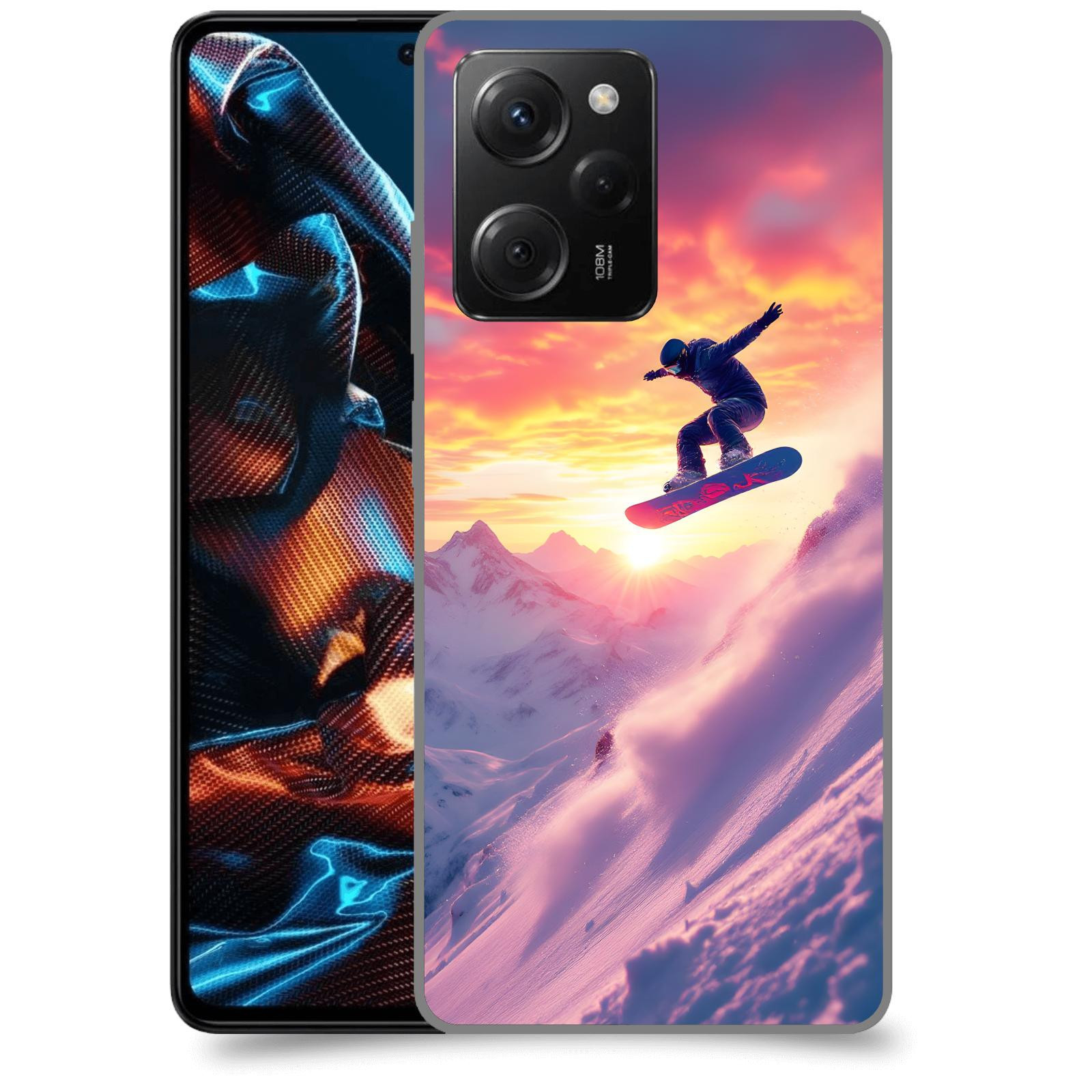 ACOVER Kryt na mobil Xiaomi Poco X5 Pro - Snowboard