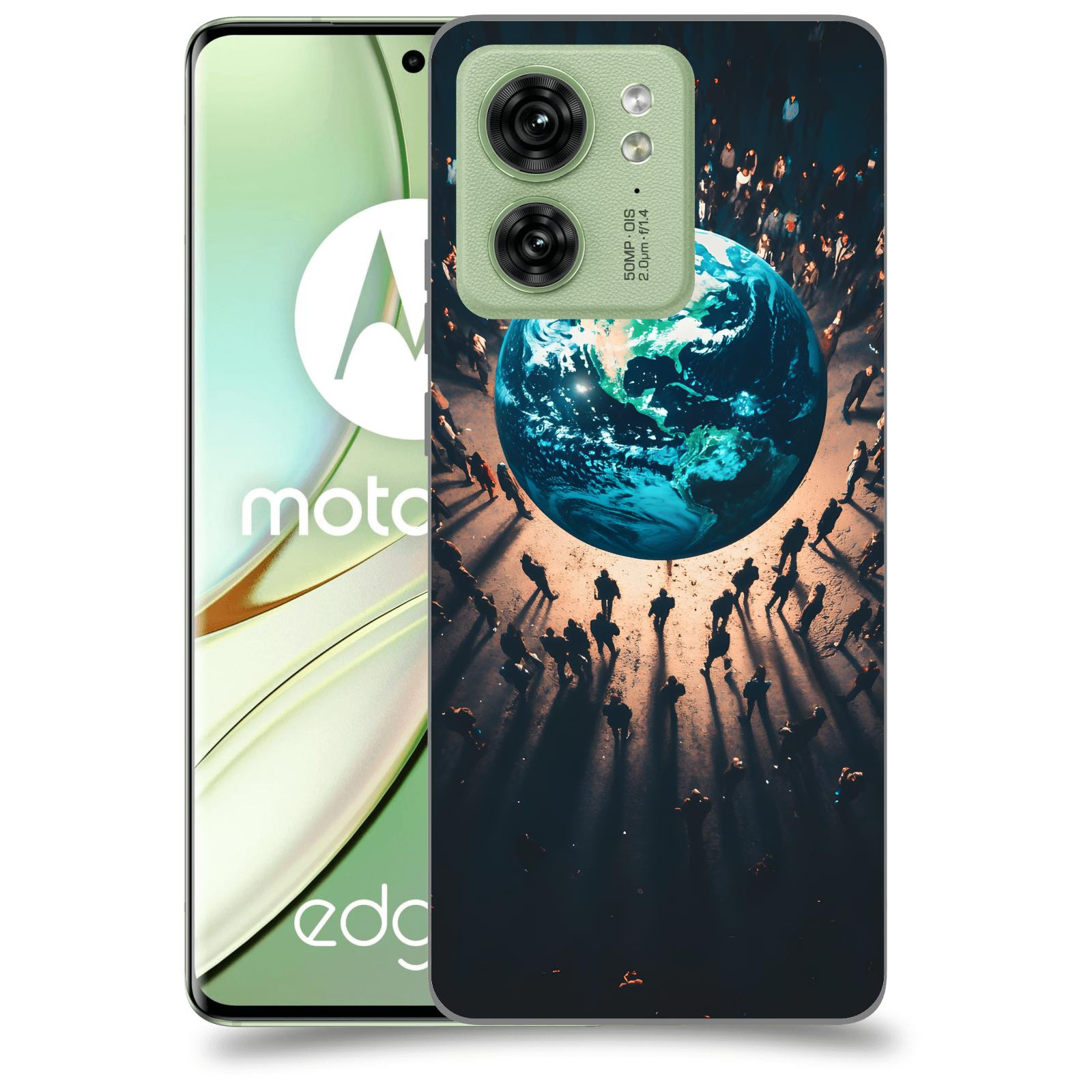 ACOVER Kryt na mobil Motorola EDGE 40 5G - People around the Earth