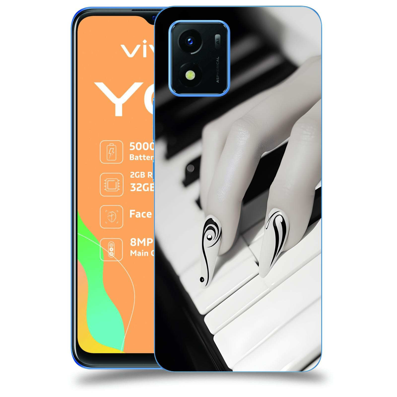 ACOVER Kryt na mobil Vivo Y01 - Piano